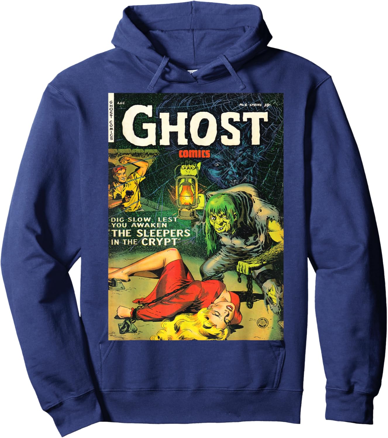 Halloween Horror Vintage Monster Comic Book Retro Scary Hoodie - Hoodie | Navy