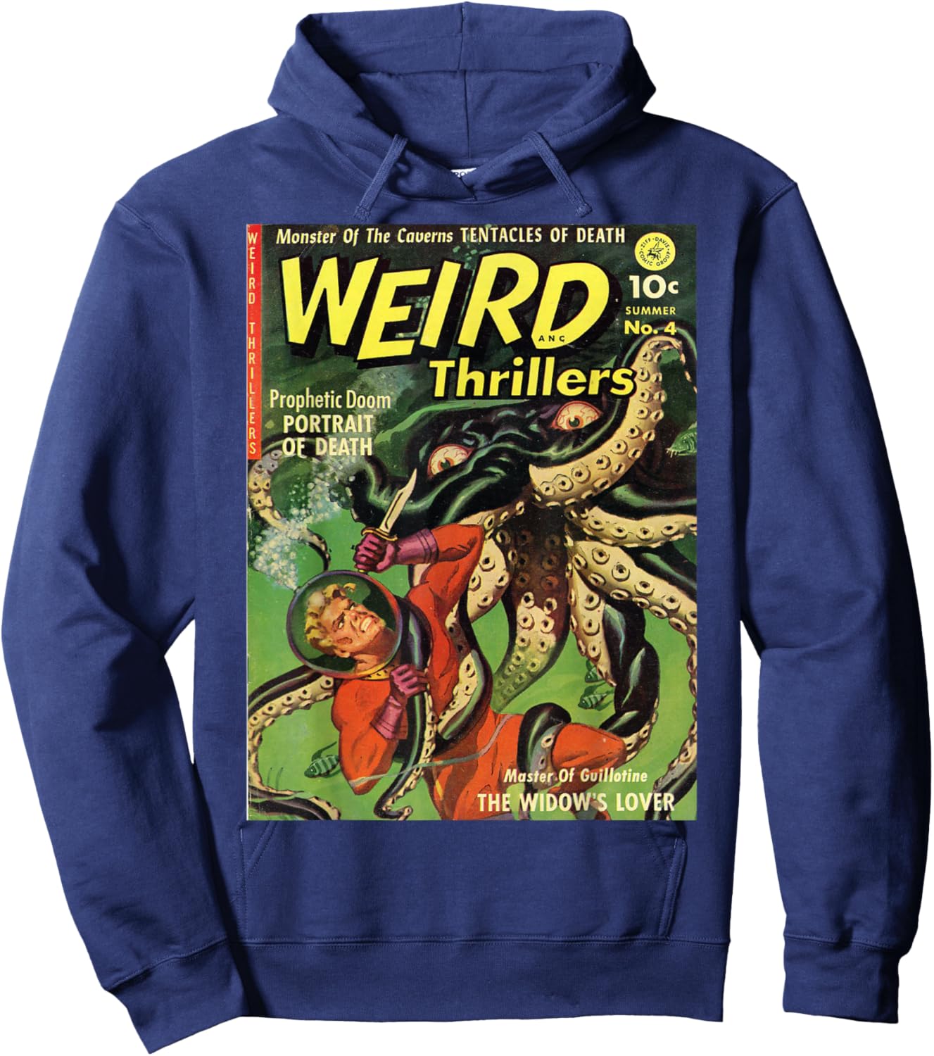 Halloween Horror Monster Vintage Comic Book Retro Funny Hoodie - Hoodie | Navy