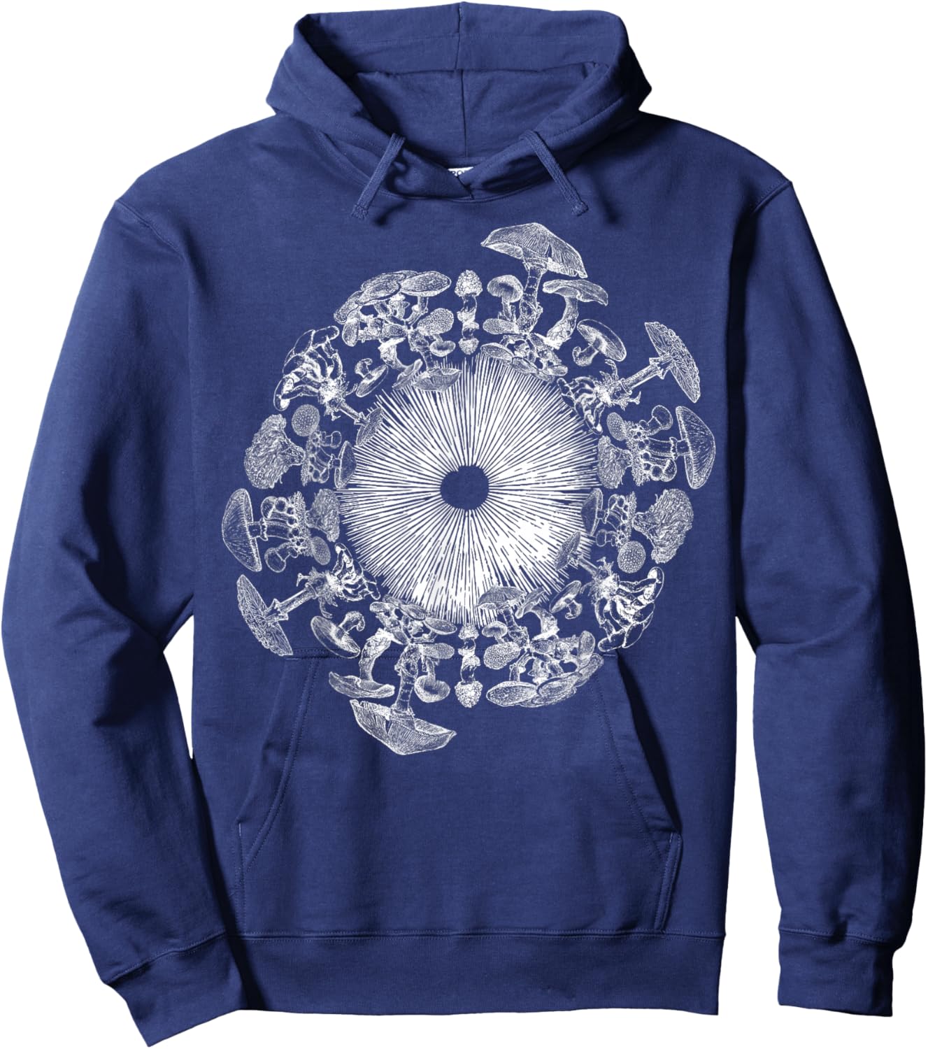 Mushroom Iris Mycology Foraging Mycologist Spore Print Hoodie - Hoodie | Navy
