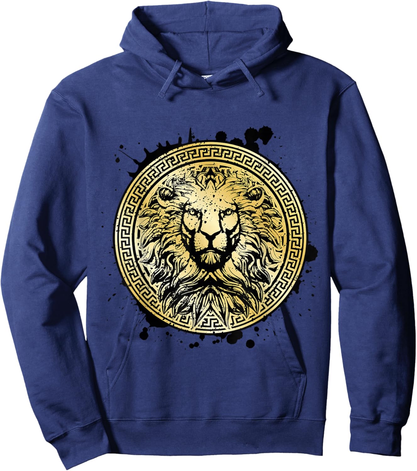 Lion Mythology Gold Beast Workout Motivation Gym Fitness Hoodie - Hoodie | Navy