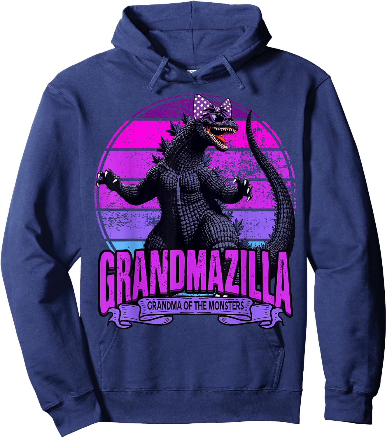 Grandmazilla Grandma Of The Monsters Funny Gifts Mother's Hoodie - Hoodie | Navy