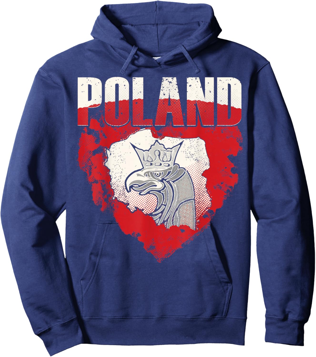 Polish Eagle Shirt Poland Flag Map Polska Hoodie - Hoodie | Navy