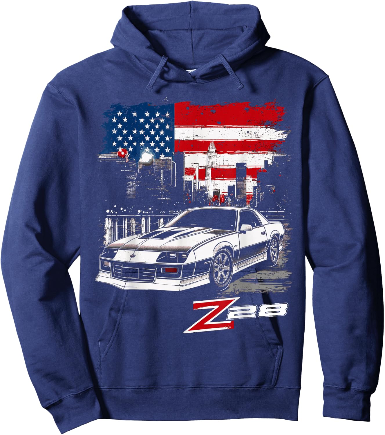1980's IROC, IROC-Z Muscle Car American Muscle Retro Z28 Hoodie - Hoodie | Navy