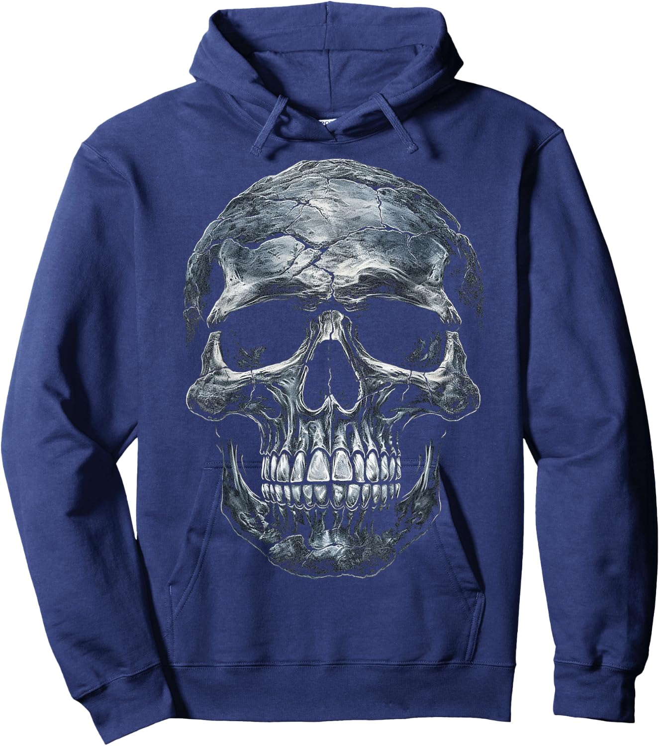 Skull Motif Artwork Art Skull Hoodie - Hoodie | Navy
