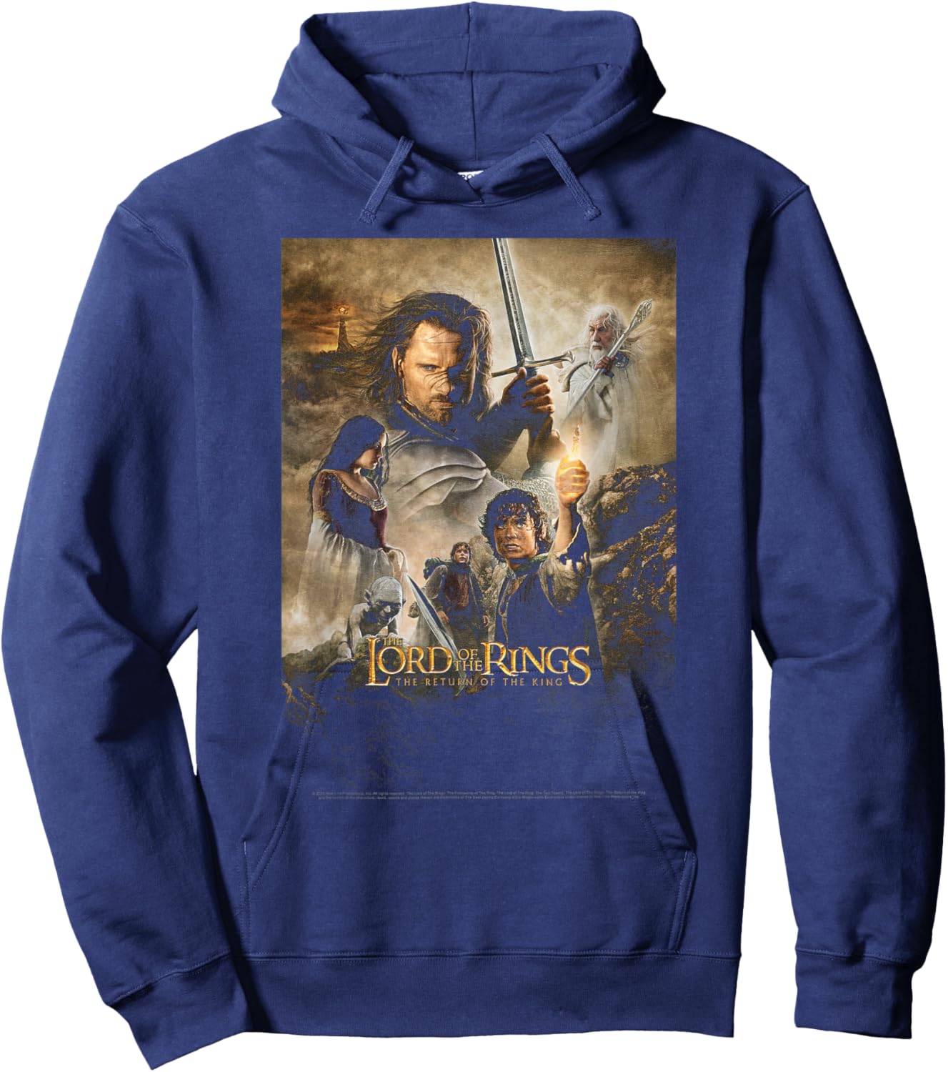 Lord Of The Rings Return Of The King Group Poster Hoodie - Hoodie | Navy