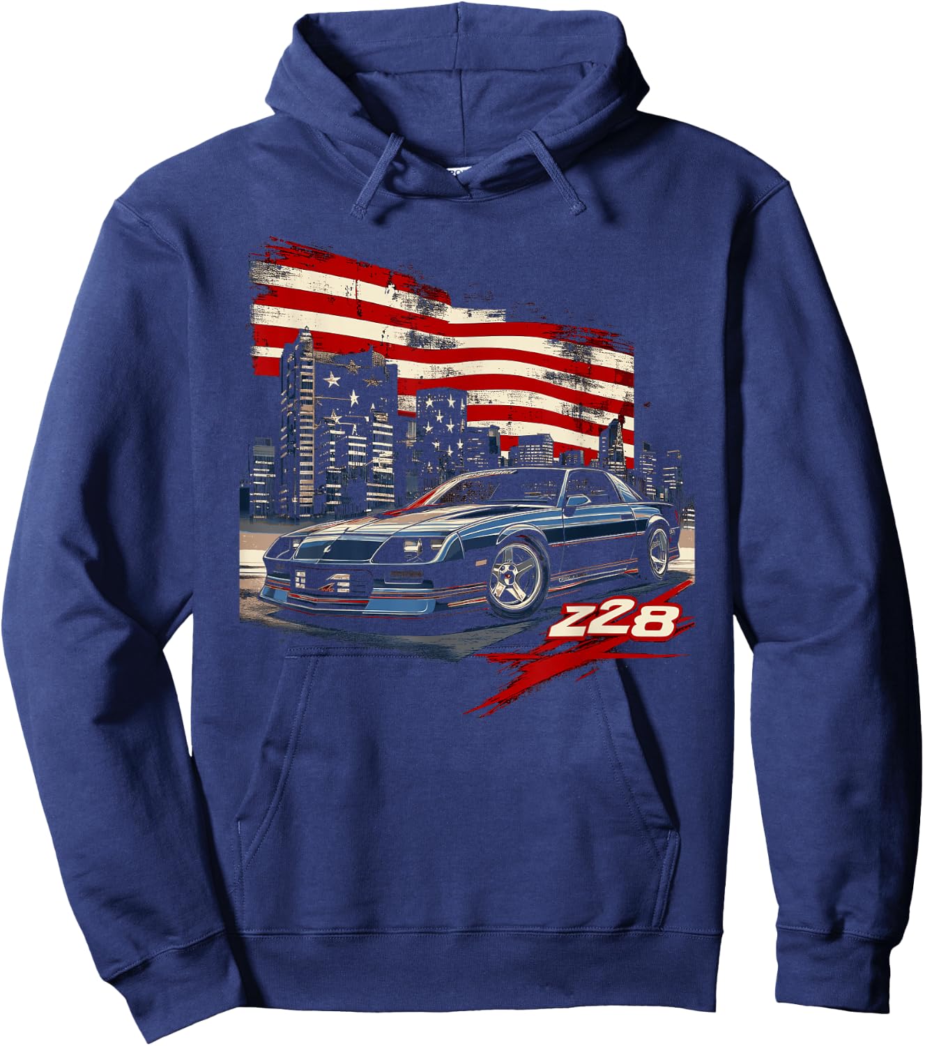 1980's IROC, IROC-Z Muscle Car American Muscle Retro Z28 Hoodie - Hoodie | Navy