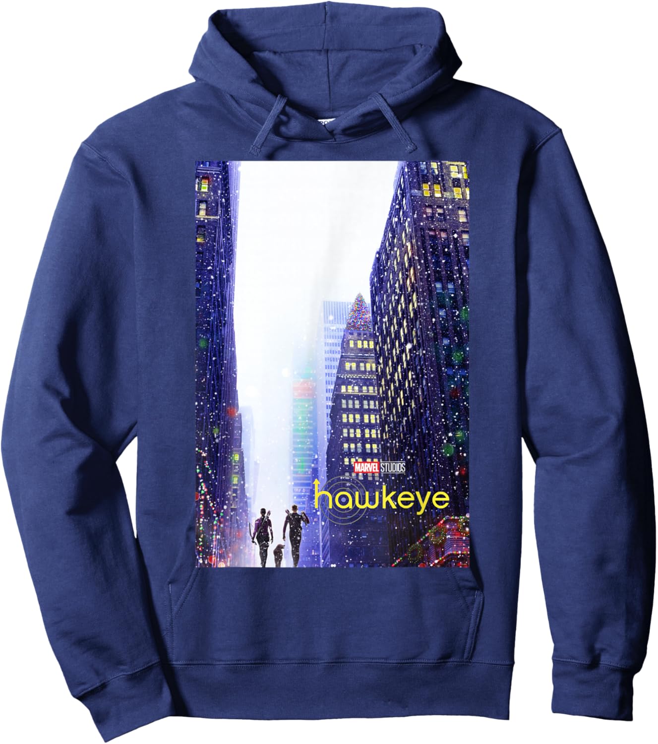 Marvel Hawkeye Disney Plus Group Shot Cityscape Poster Hoodie - Hoodie | Navy