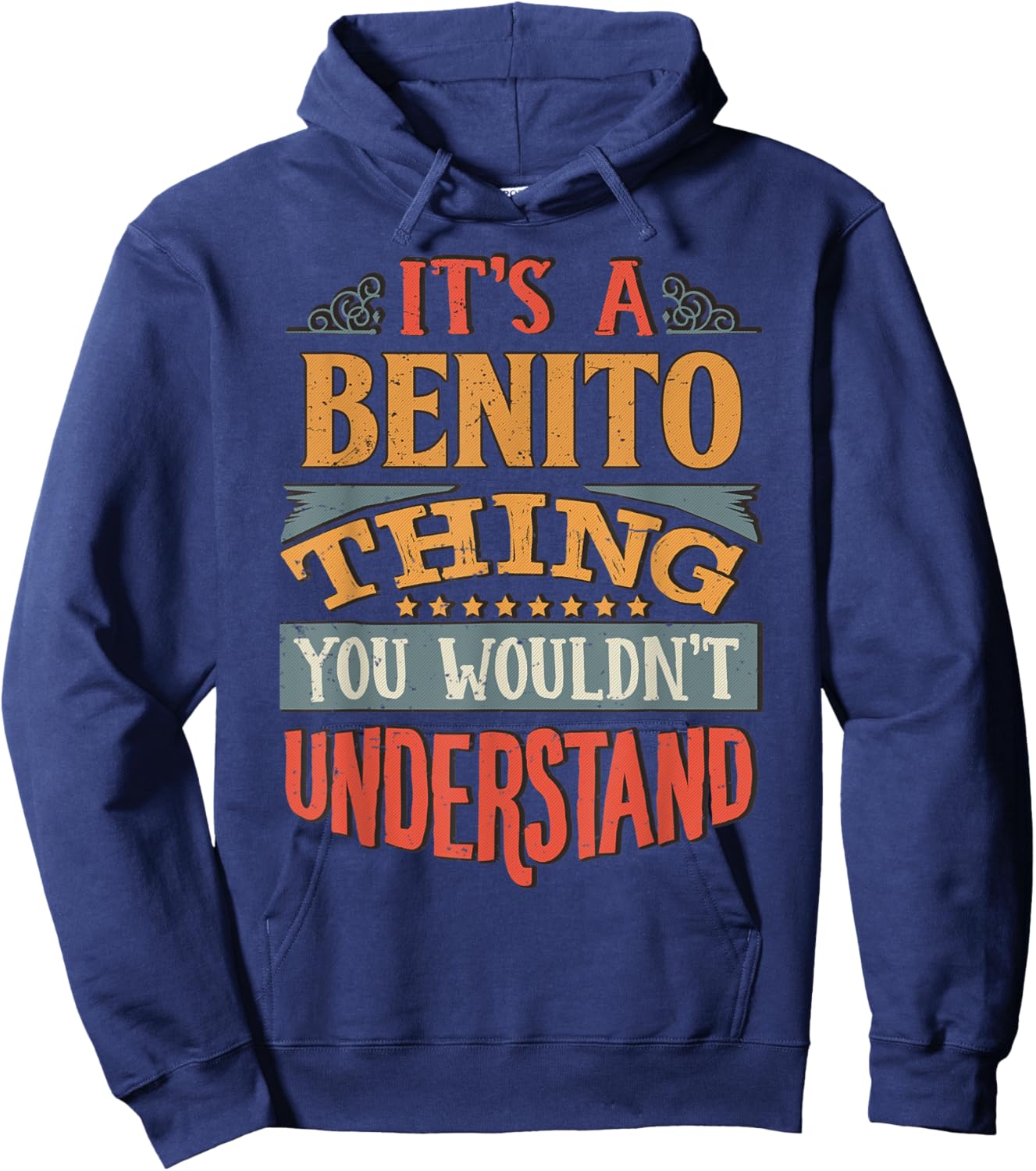 Benito Name Hoodie - Hoodie | Navy