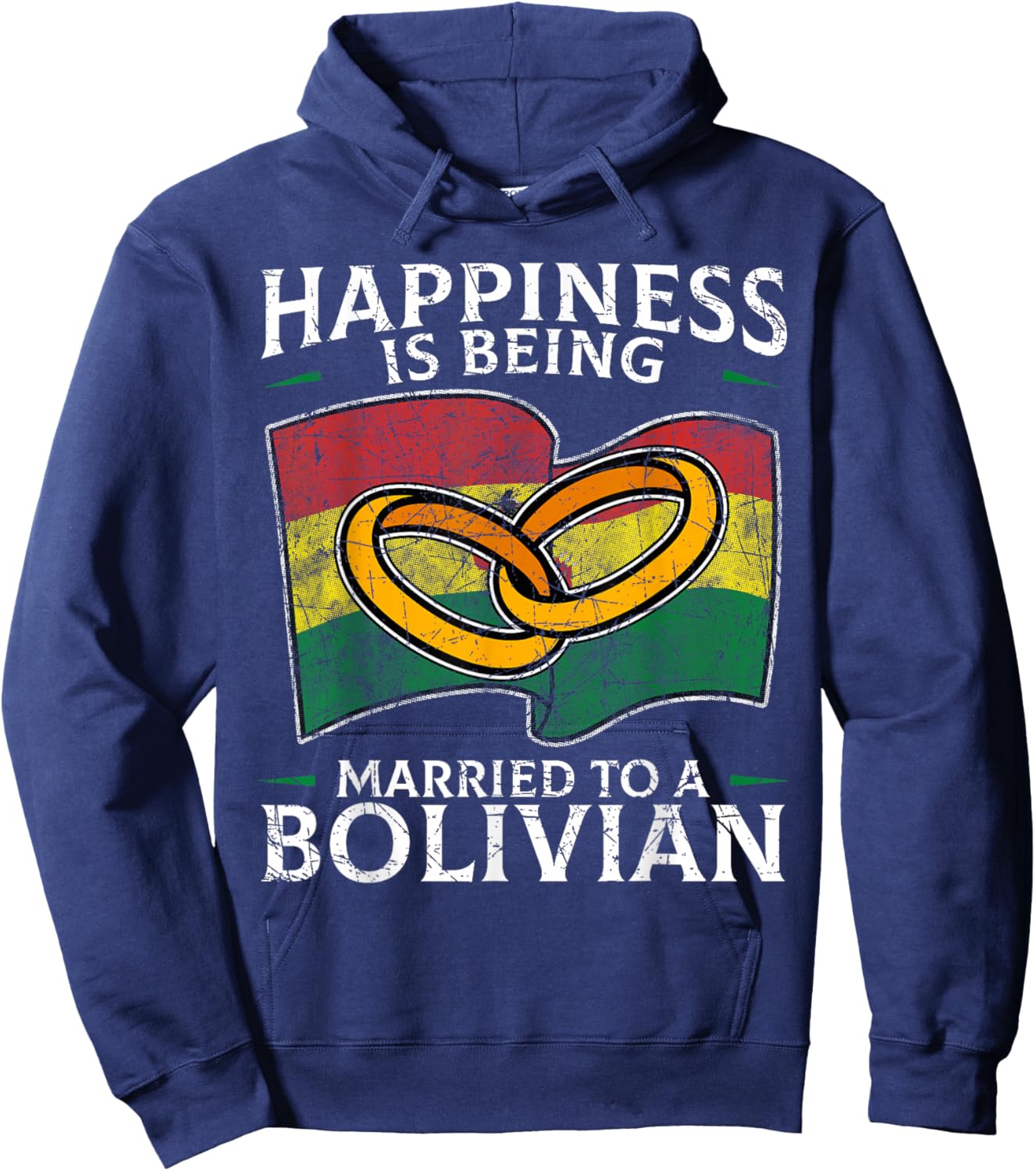 Bolivian Marriage Bolivian Married Flag Wedded Culture Hoodie - Hoodie | Navy