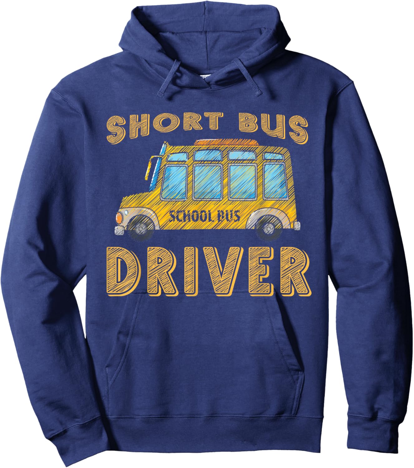 Short School Bus Driver Passenger Student Public Transport Hoodie - Hoodie | Navy