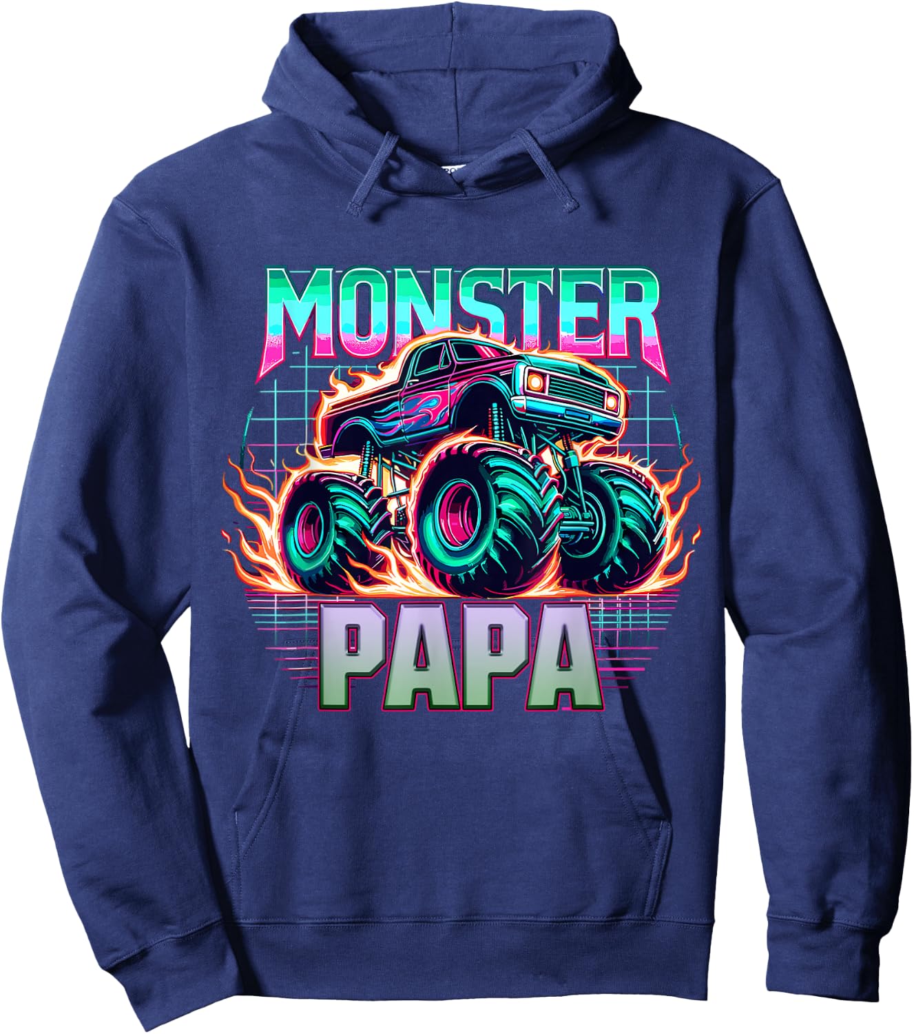 Monster Truck Papa Monster Truck Are My Jam Truck Lovers Hoodie - Hoodie | Navy