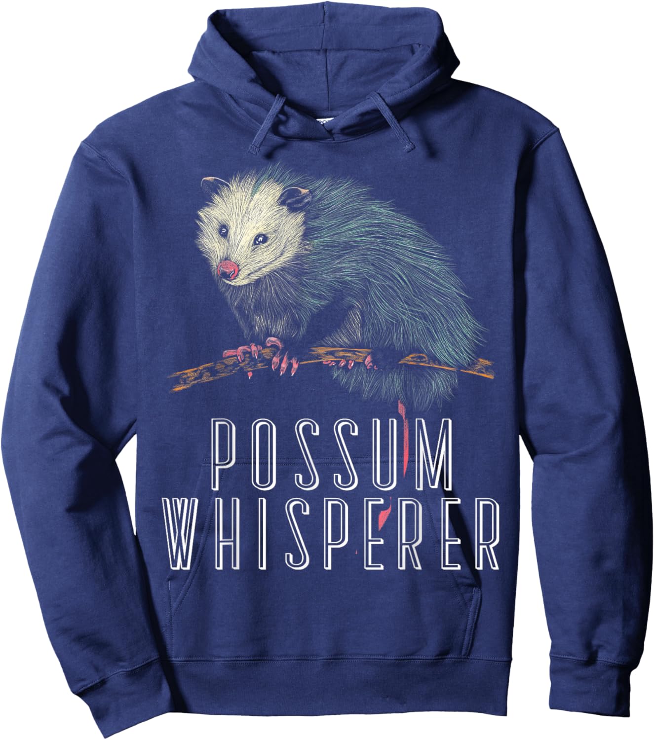 Possum Whisperer Street Cat Opossum Lover Hoodie - Hoodie | Navy