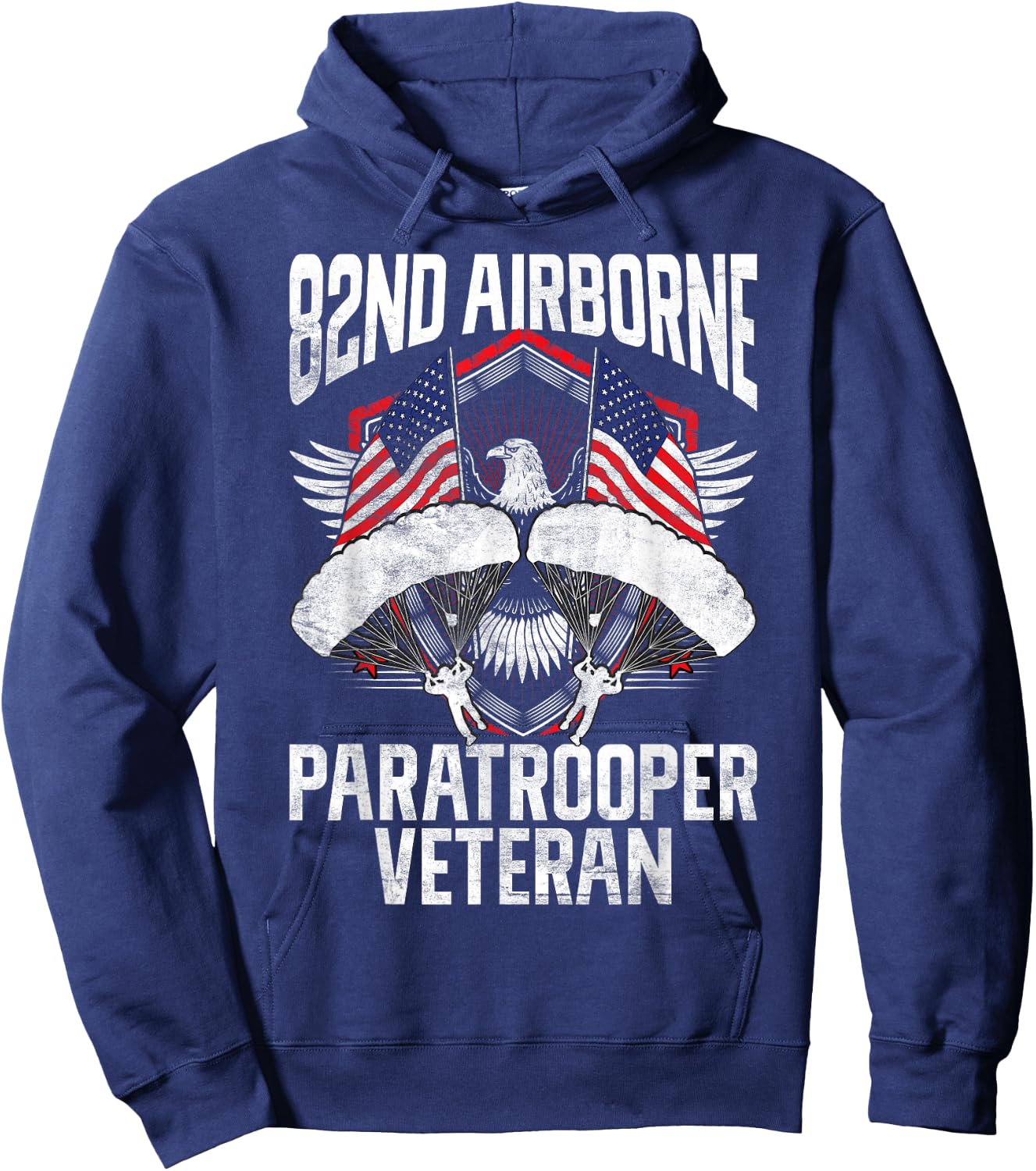 Veterans Day 82ND Airborne Paratrooper Veteran Army Soldier Hoodie - Hoodie | Navy