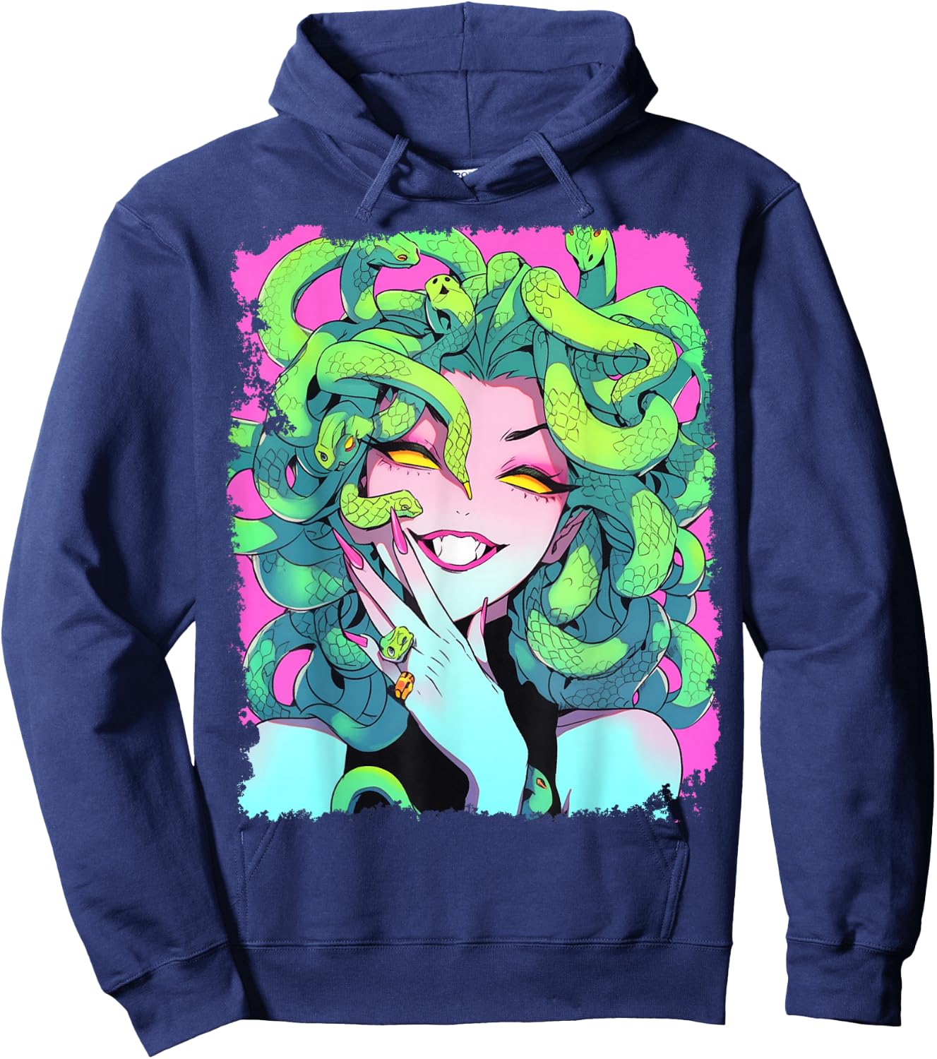 Medusa Crazy Girl Hoodie - Hoodie | Navy