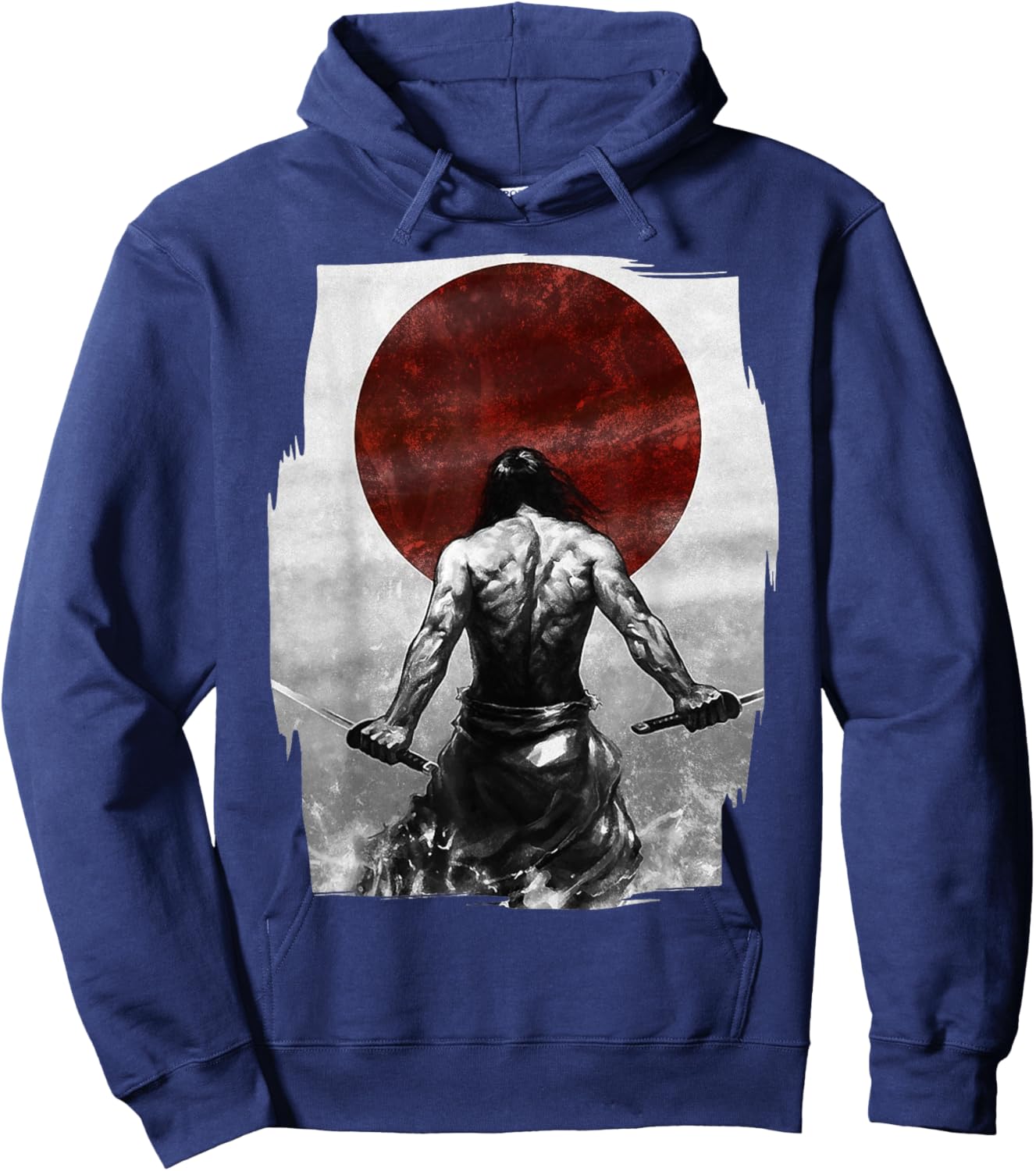 Samurai Warrior Vintage Fighter Retro Bushido Japanese Hoodie - Hoodie | Navy