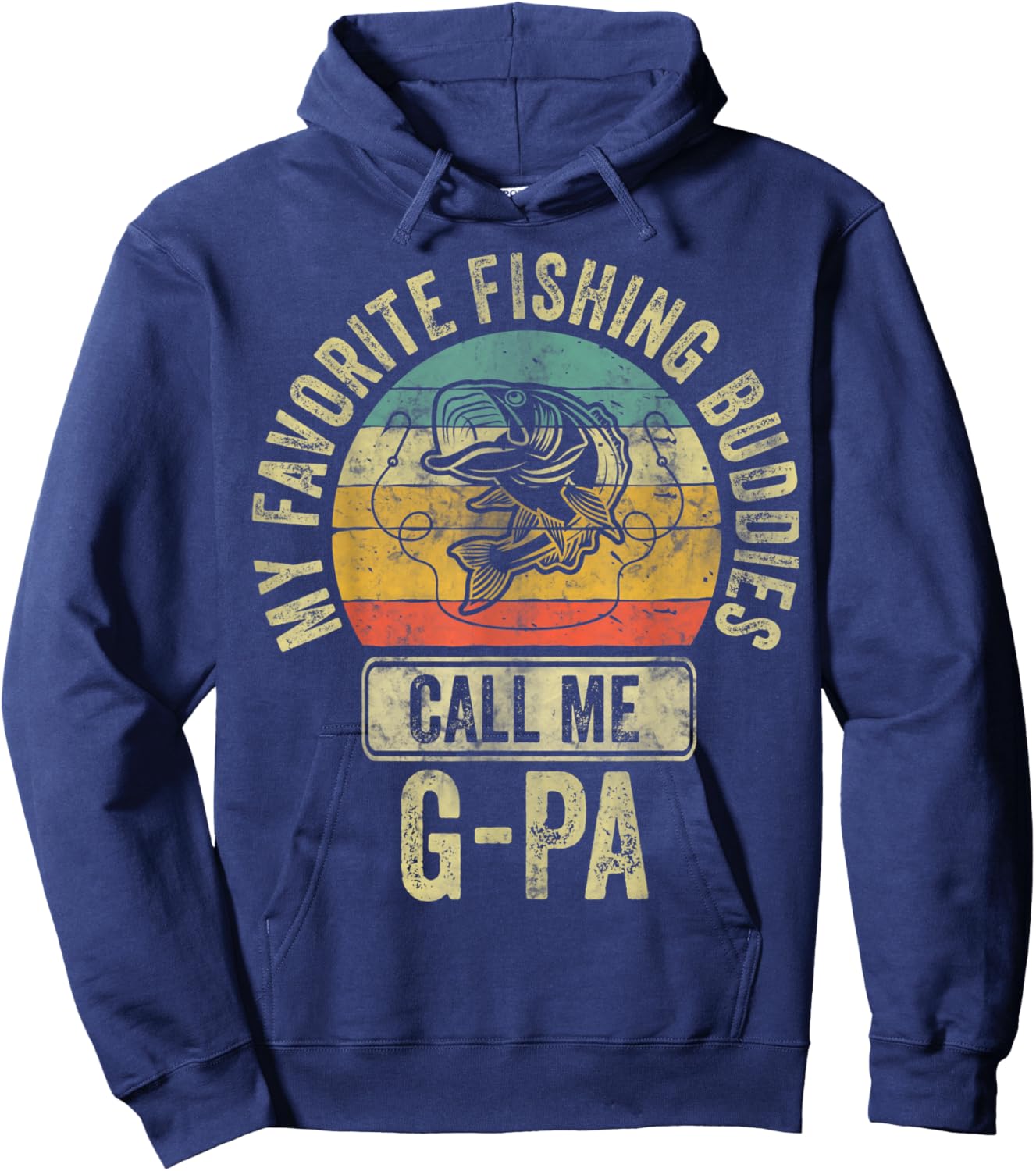 My Favorite Fishing Buddies Call Me G-Pa Shirt Fisherman Hoodie - Hoodie | Navy