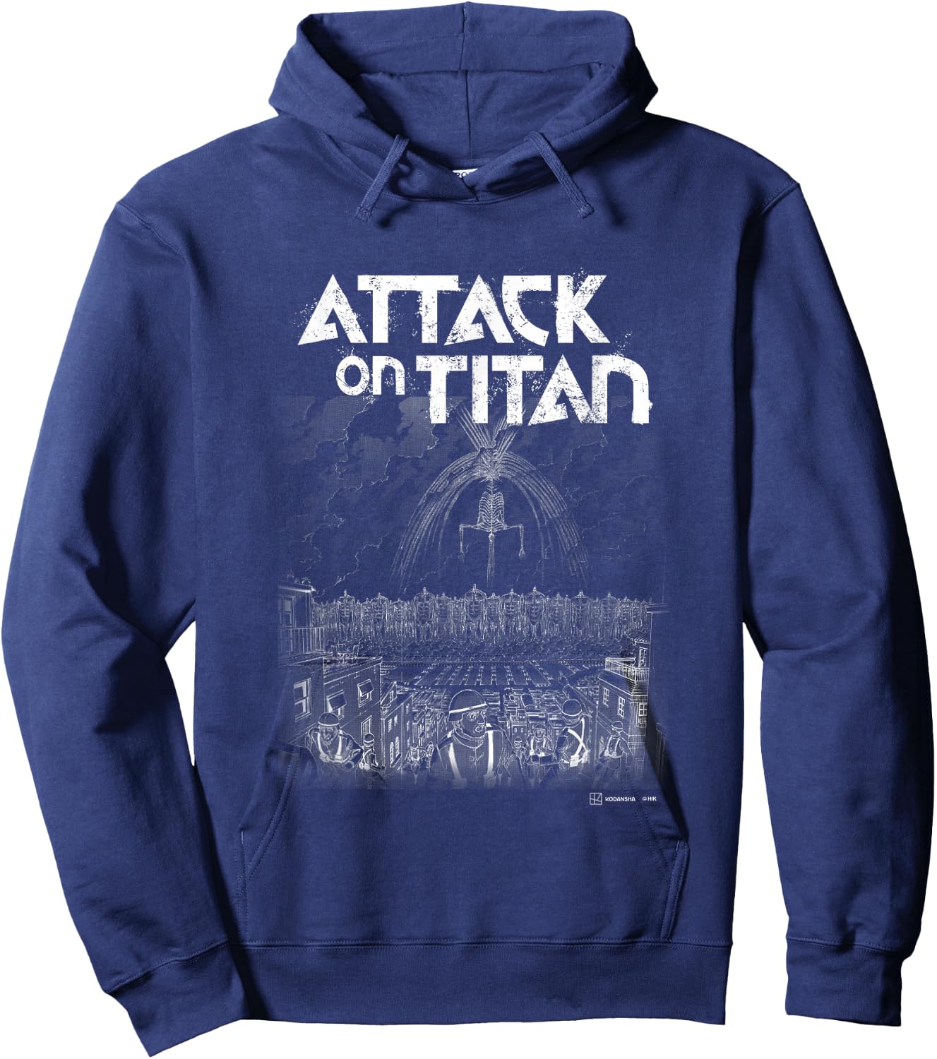 Attack on Titan The Rumbling Big Epic Battle Manga Poster Hoodie - Hoodie | Navy