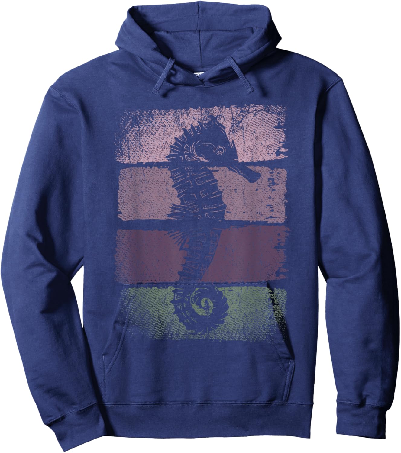 Sea Creature Ocean Animal Sea Fish Retro Seahorse Hoodie - Hoodie | Navy
