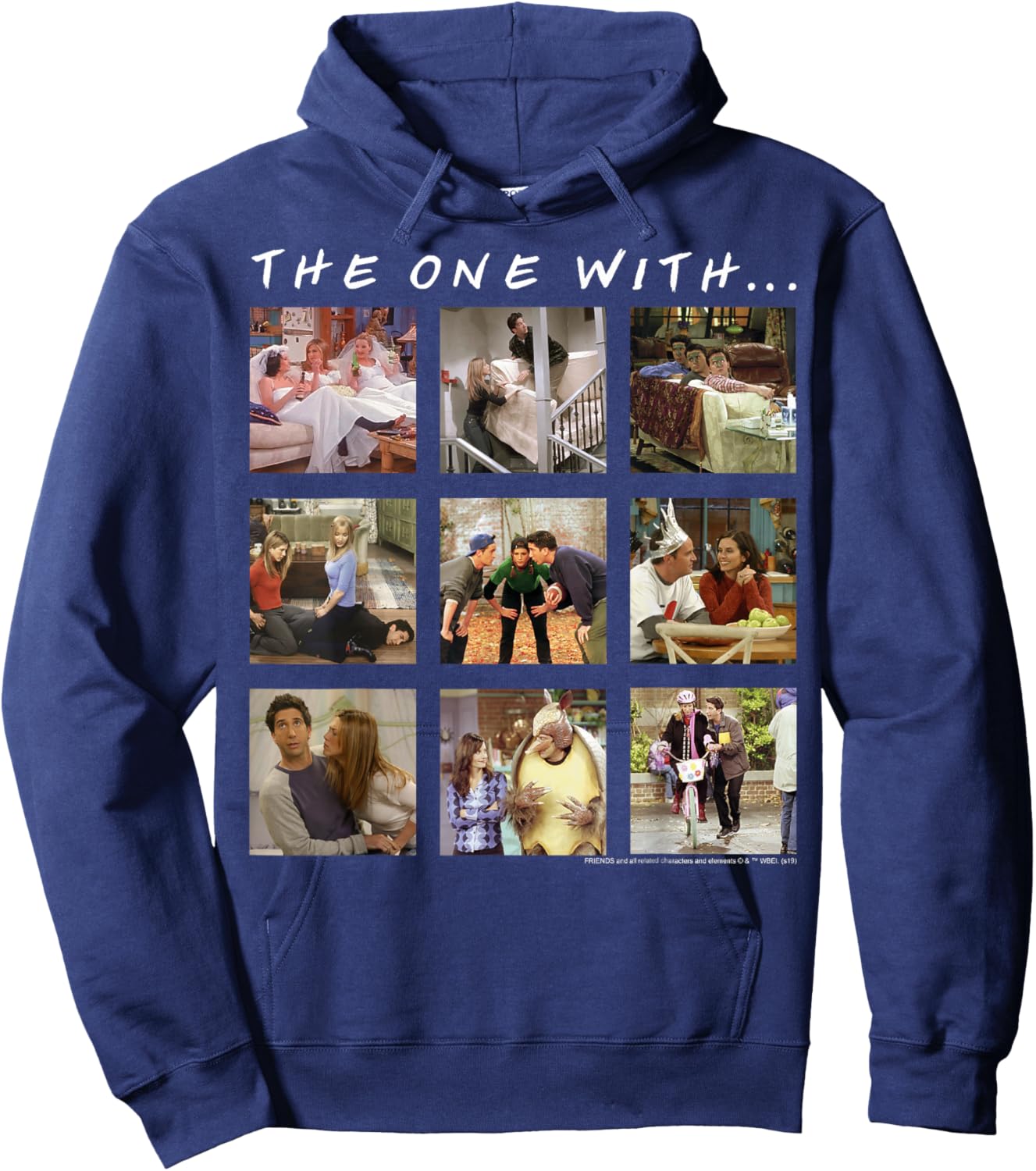 Friends Group Shot The One with Character Panels Hoodie - Hoodie | Navy