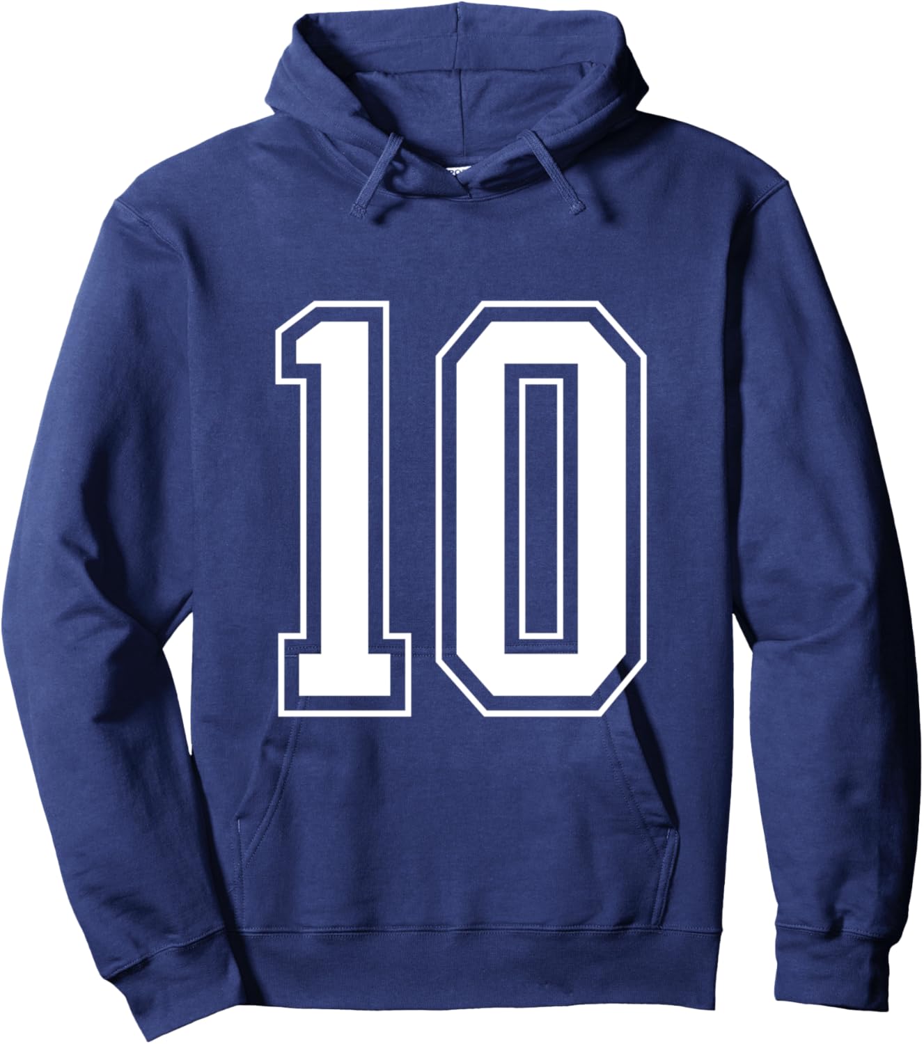Varsity Jersey Number 10 Hoodie - Hoodie | Navy
