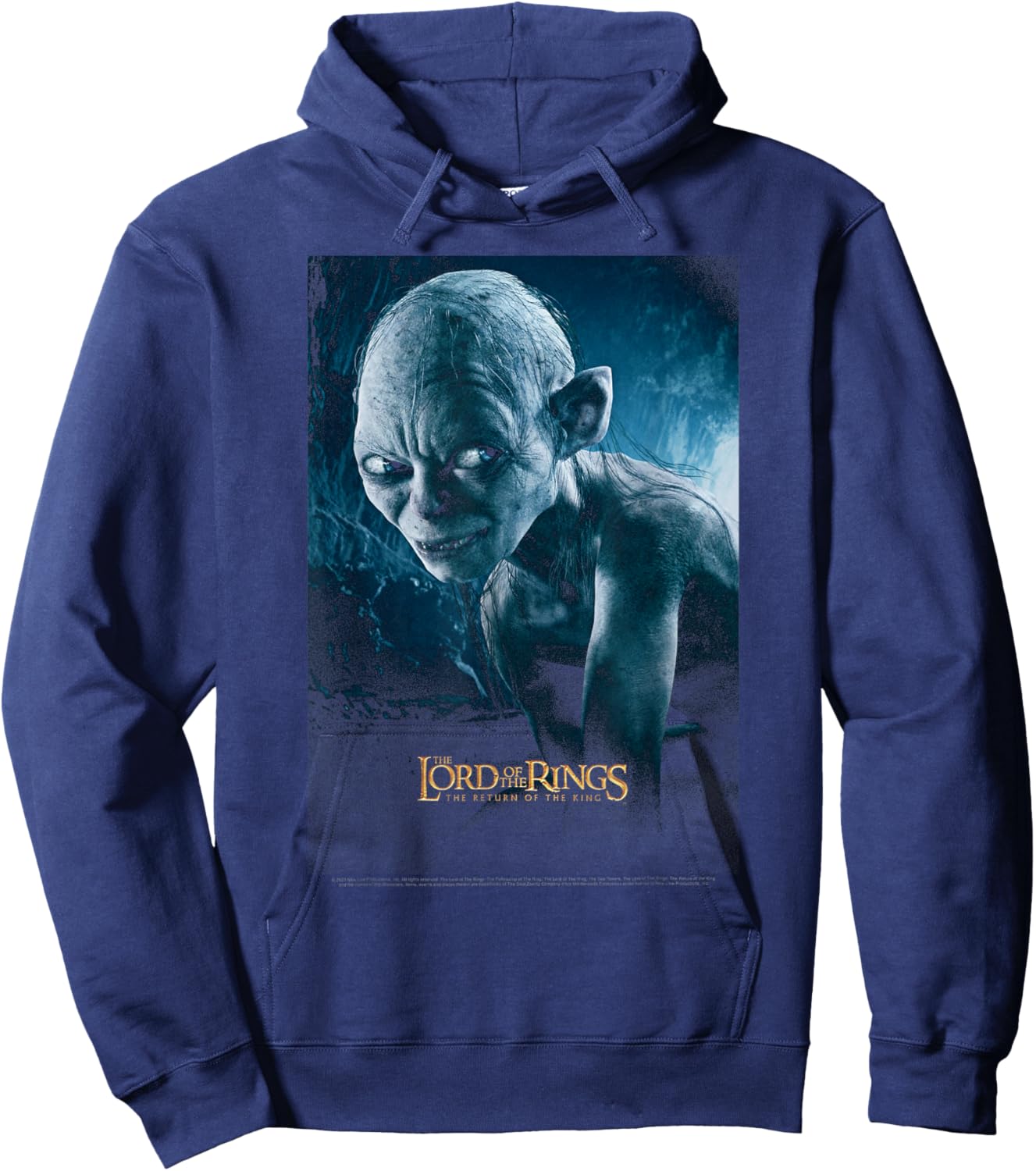 Lord Of The Rings The Return Of The King Gollum Poster Hoodie - Hoodie | Navy