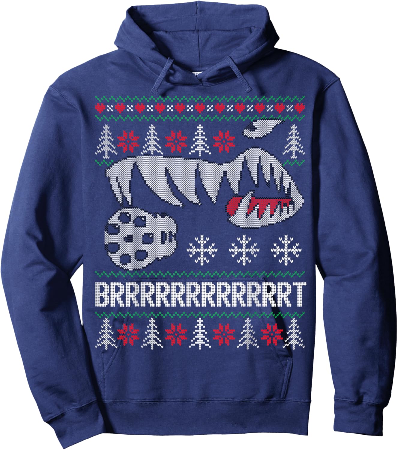 A-10 Warthog Ugly Xmas Sweater style fighter jet usaf Hoodie - Hoodie | Navy