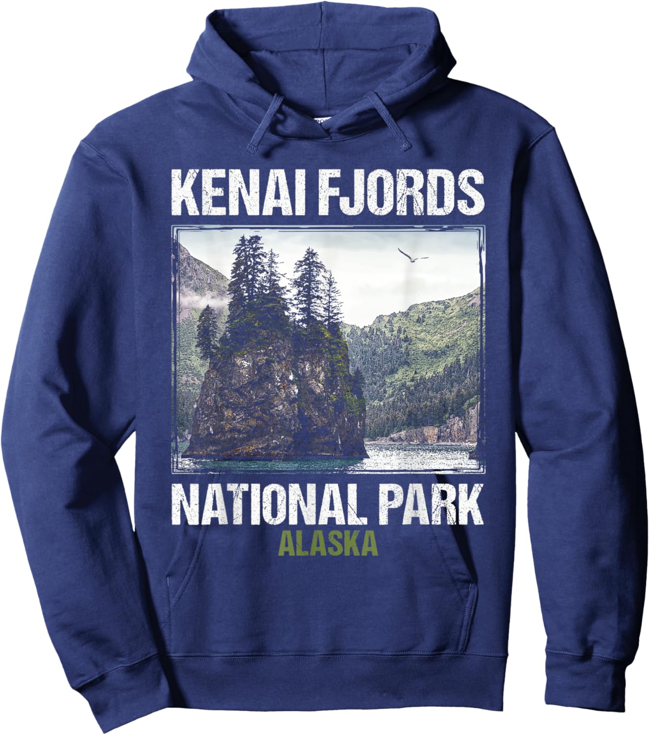 Kenai Fjords US National Park Alaska Gift Hoodie - Hoodie | Navy