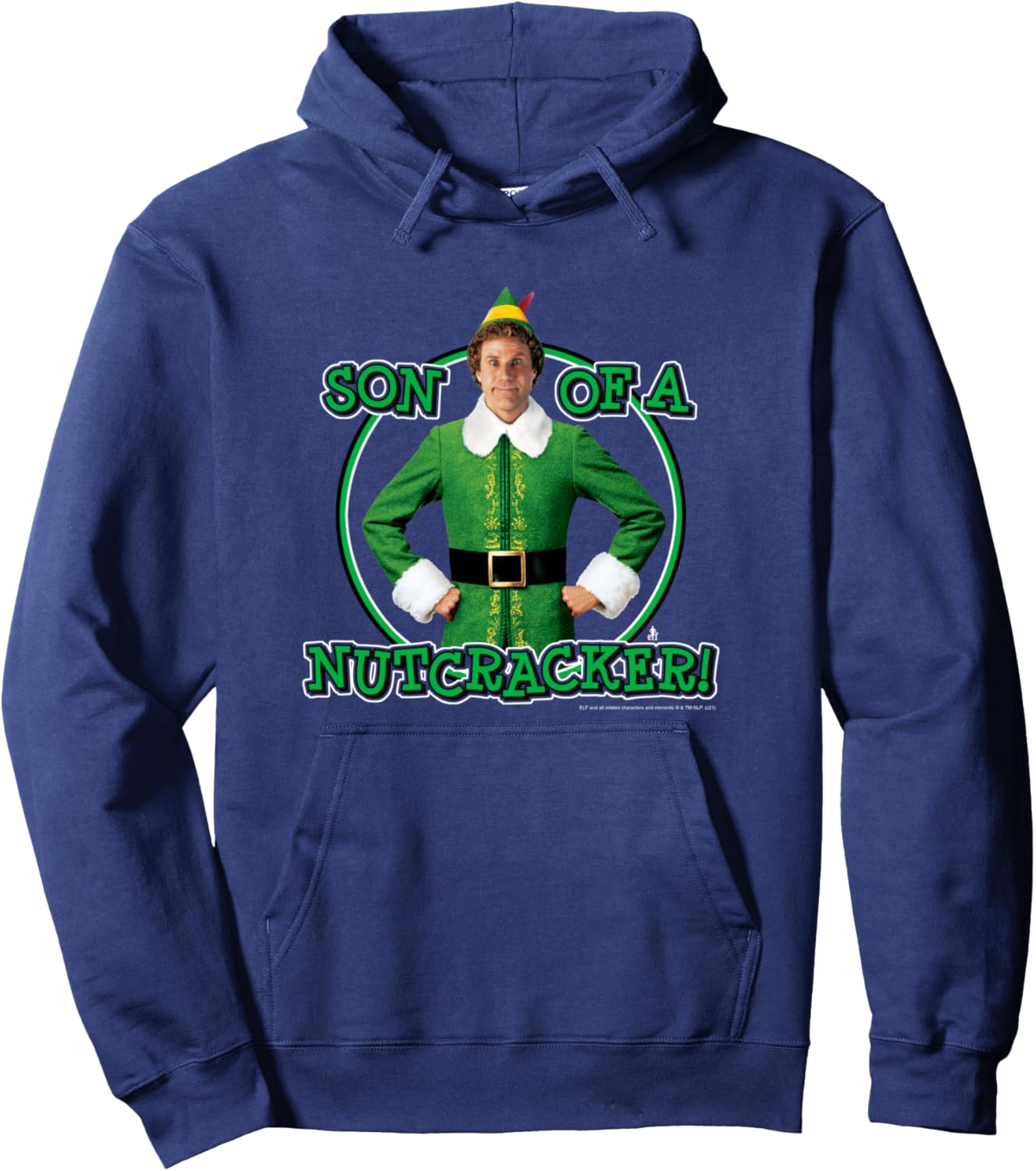 Elf Circle Buddy Son of a Nutcracker Funny Christmas Hoodie - Hoodie | Navy