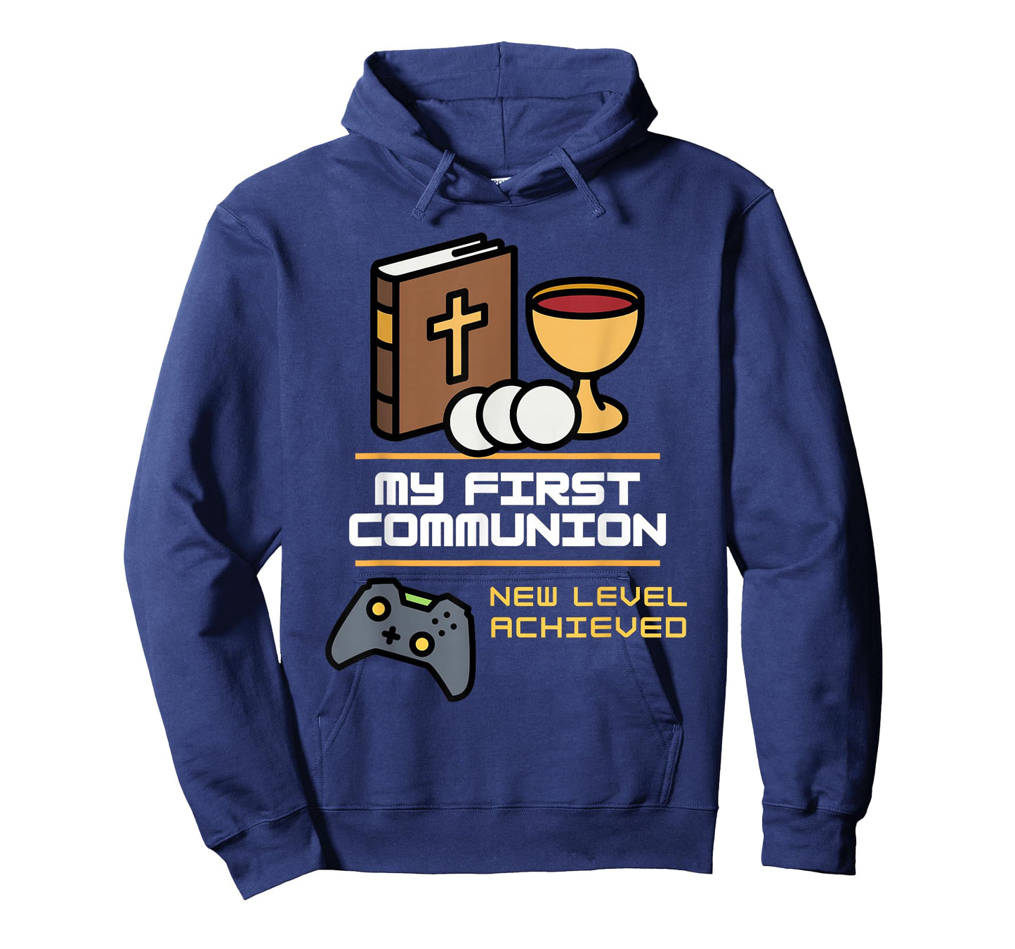 My 1st First Communion 2026 Boys Girls Video Game Controller T-Shirt - Hoodie | Navy