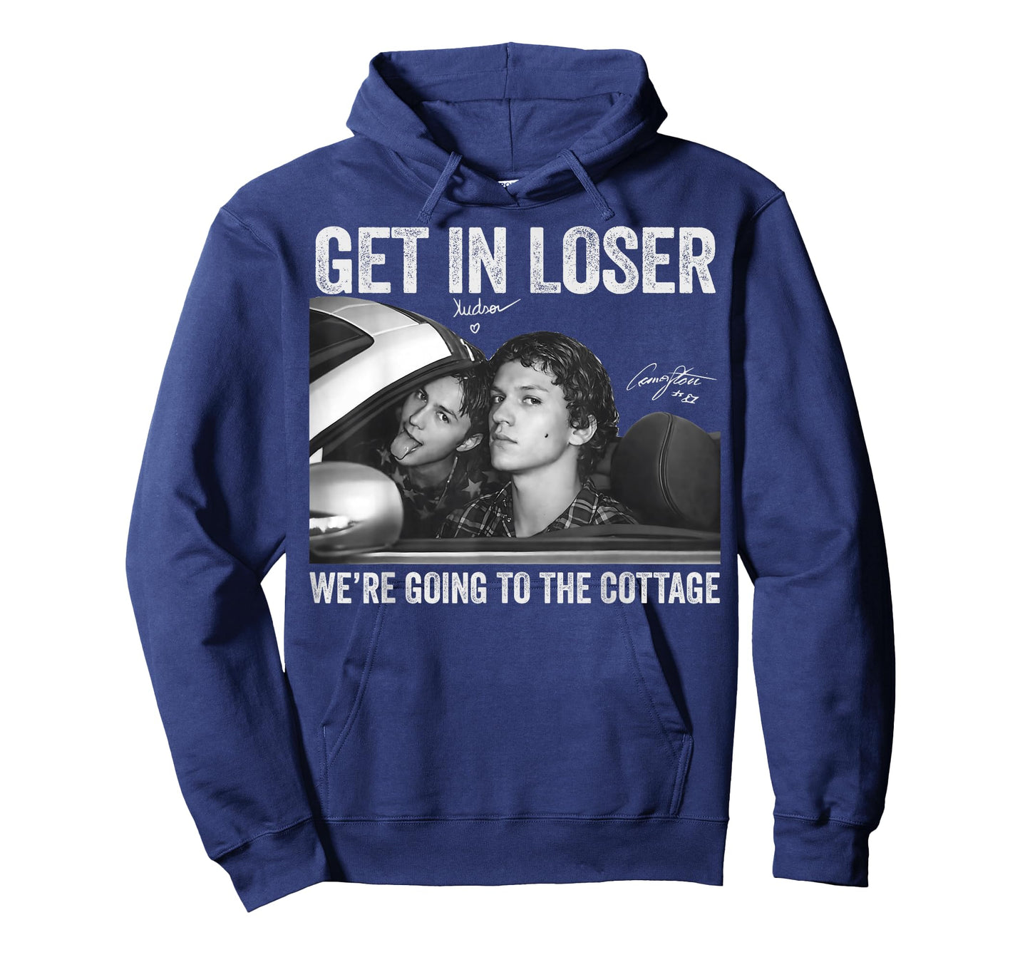 Get in Loser We're Going to The Cottage Vintage Signature T-Shirt - Hoodie | Navy