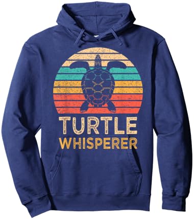 Turtle Whisperer Sea Turtles Lover Vintage Sunset Hoodie - Hoodie | Navy