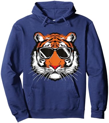 Cool Tiger Sunglasses Vintage Bengal Tiger Lovers Hoodie - Hoodie | Navy