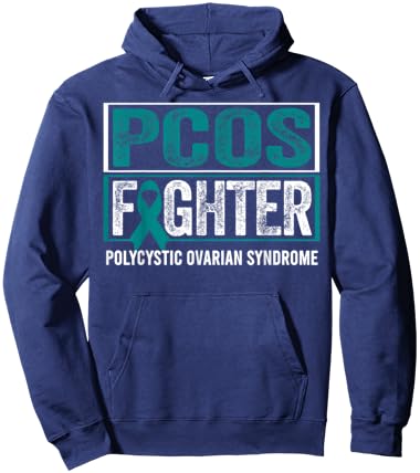 PCOS Awareness Shirt Polycystic Ovarian Syndrome Fighter Hoodie - Hoodie | Navy