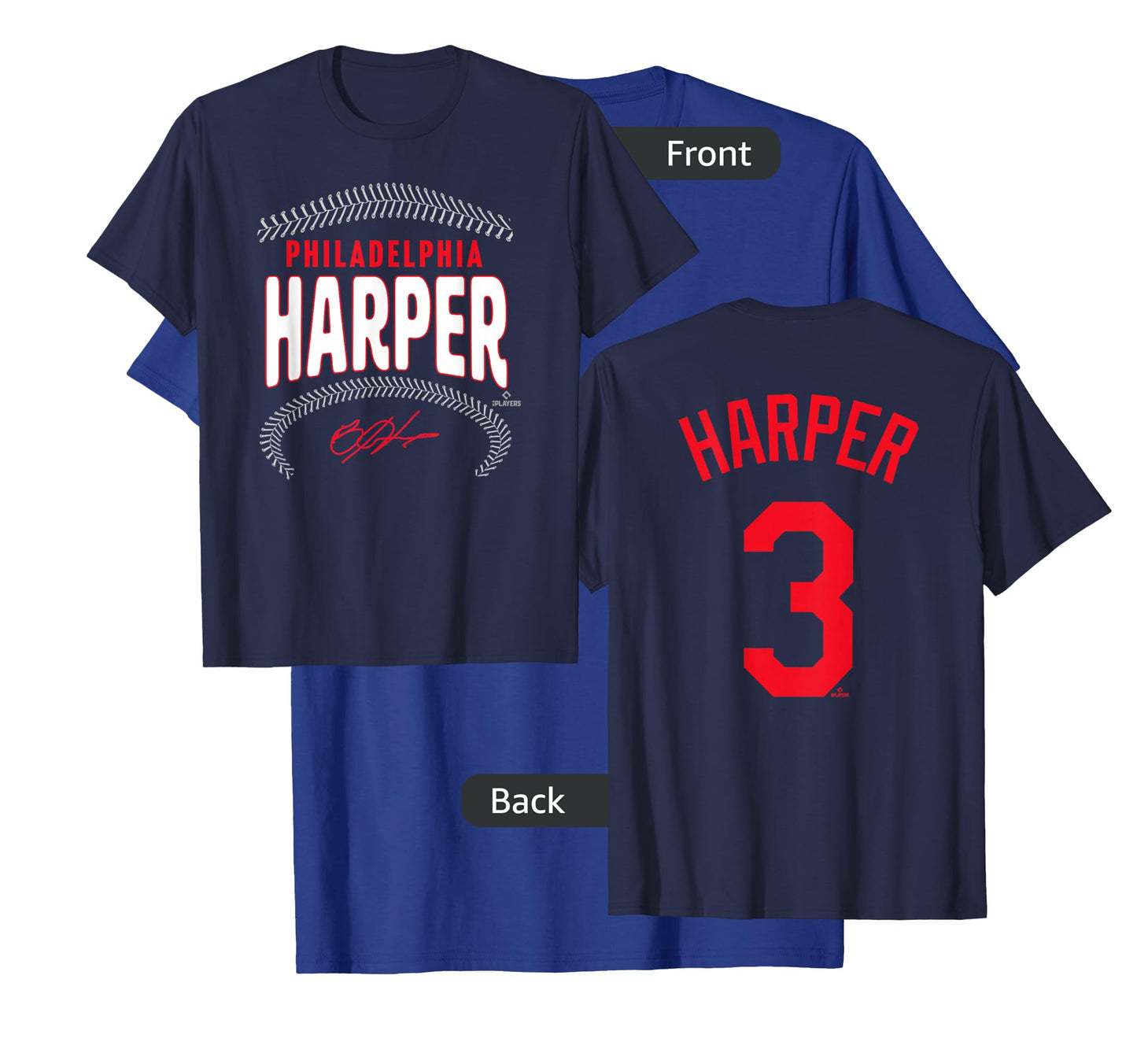 Bryce Harper Philadelphia Name & Number (Front & Back) T-Shirt