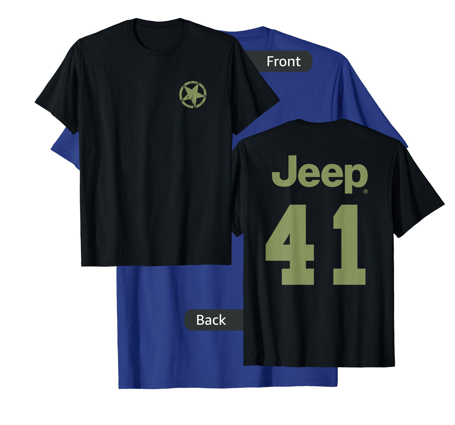 Jeep Star Jersey (Front/Back Print) T-Shirt