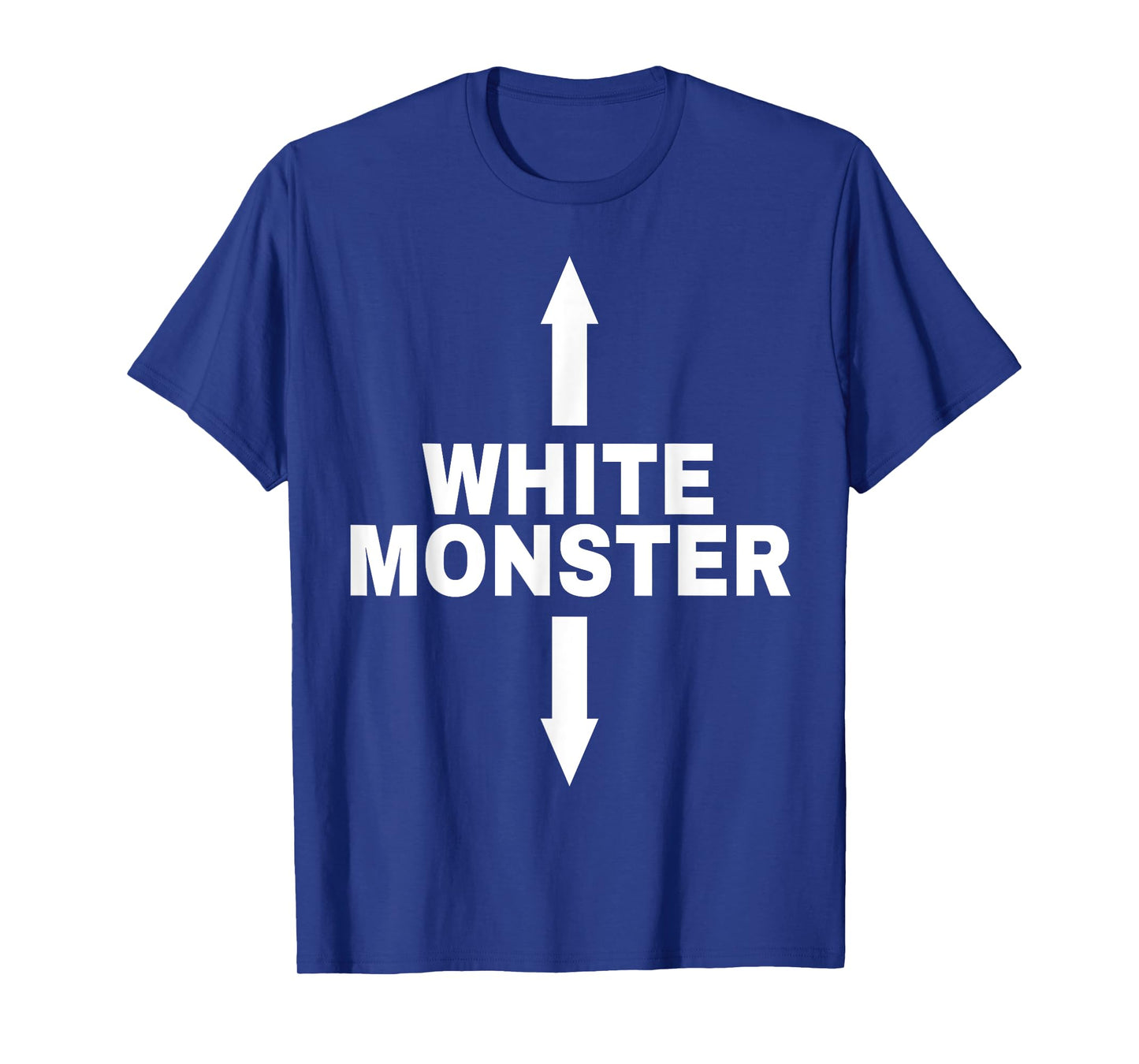 White Monster with Up and Down Arrows T-Shirt