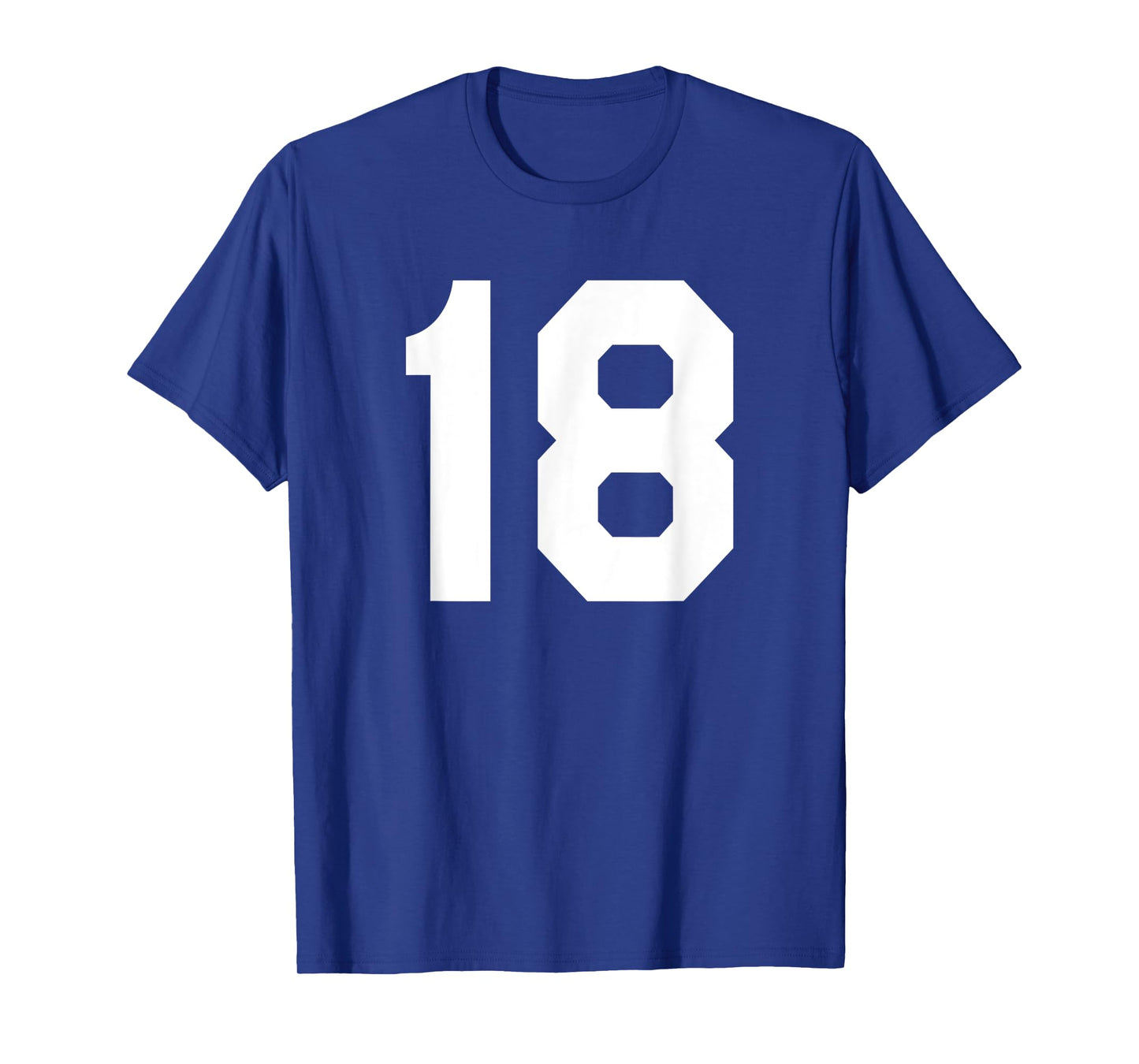 Number 18 Sports Jersey Front and Back Team Player T-Shirt