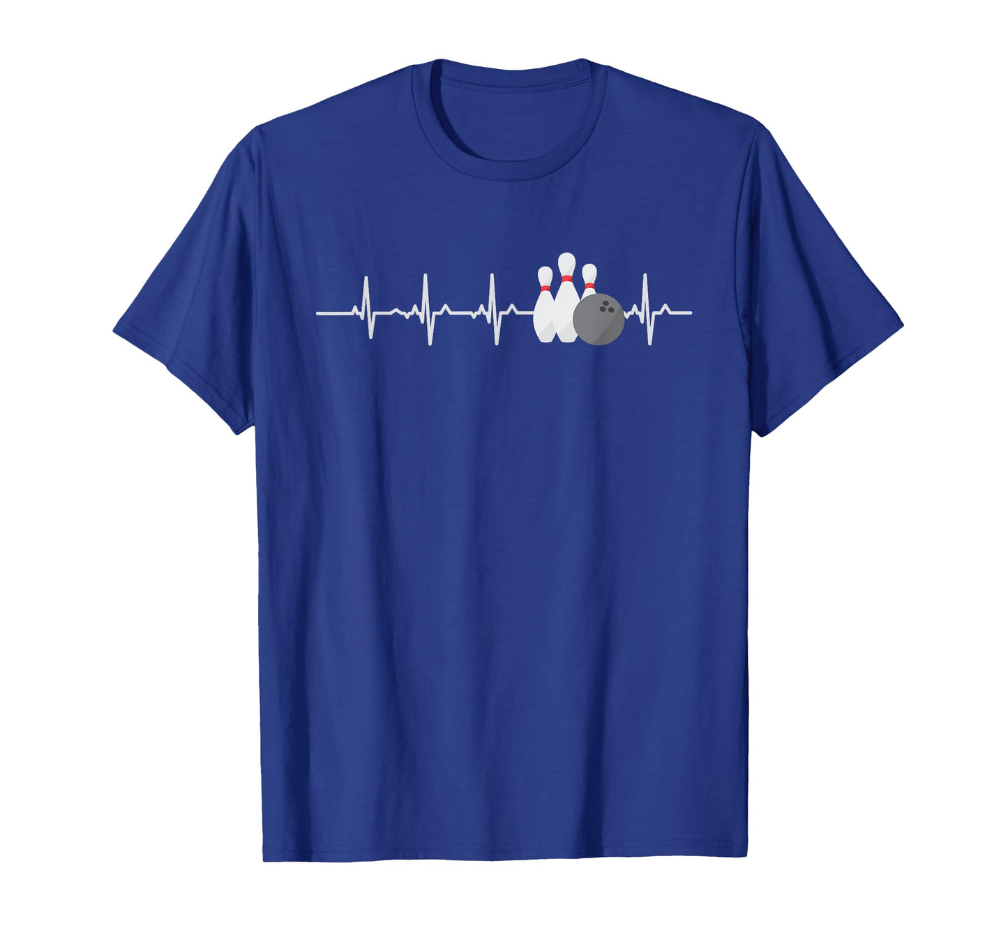Bowling Heartbeat Funny Bowler League Team Gift Men Women T-Shirt