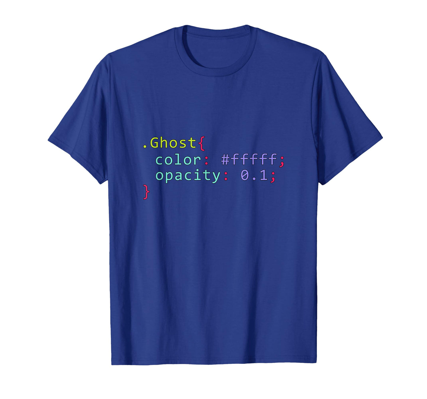Ghost in CSS format code for a ghost of programmers T-Shirt