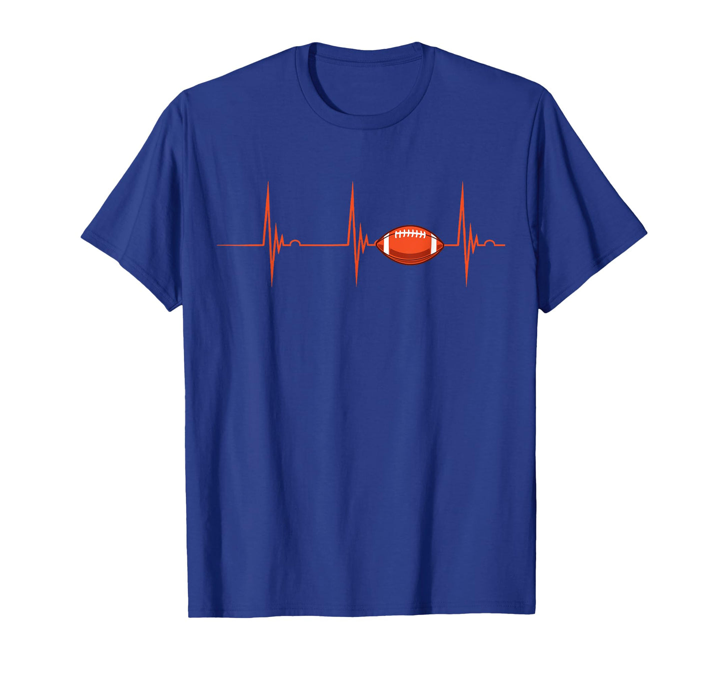 American Football Heartbeat ECG Pulse Ball Sport T-Shirt