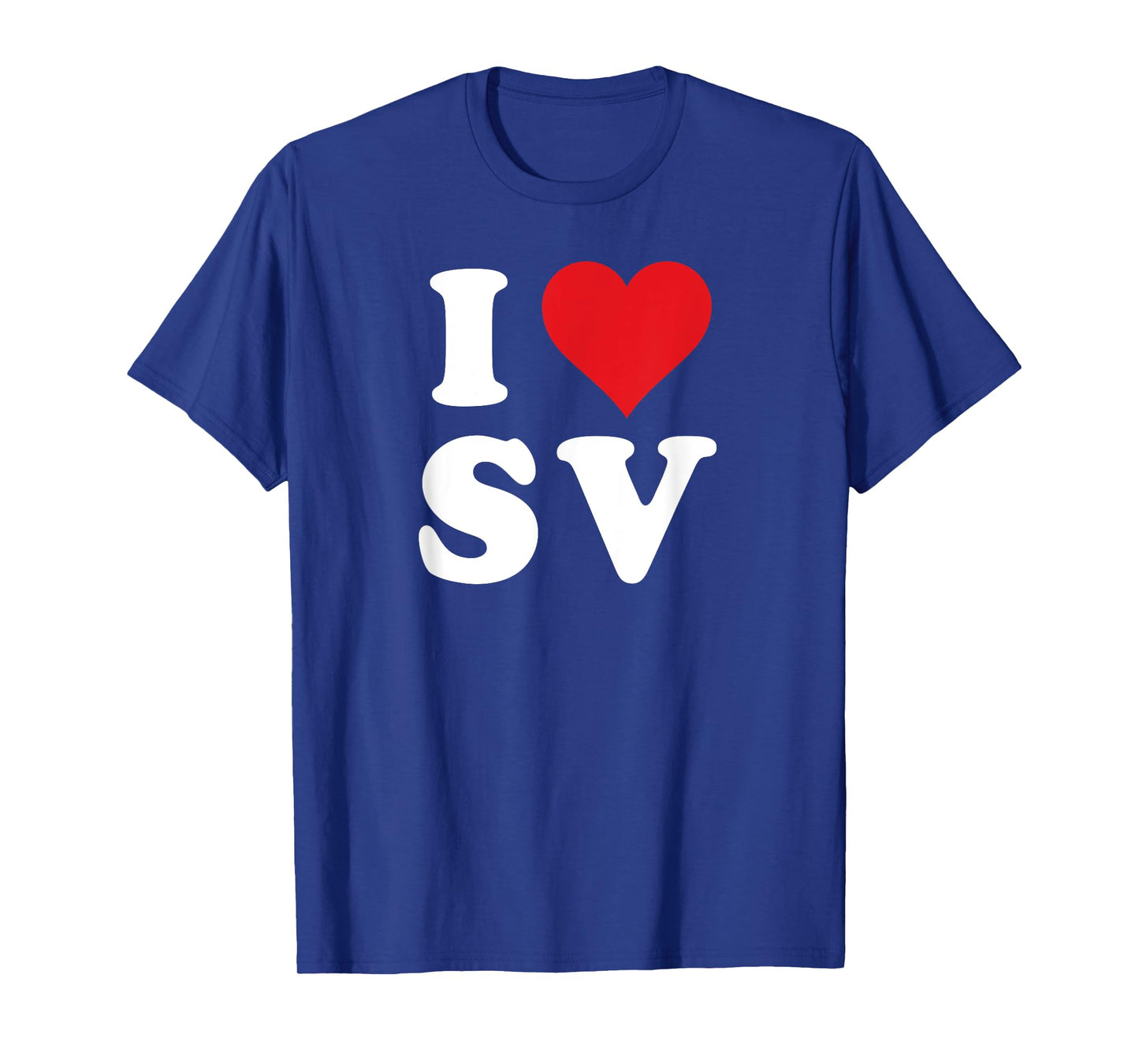 I Love SV Initials I Heart S.V. First Last Name S V T-Shirt