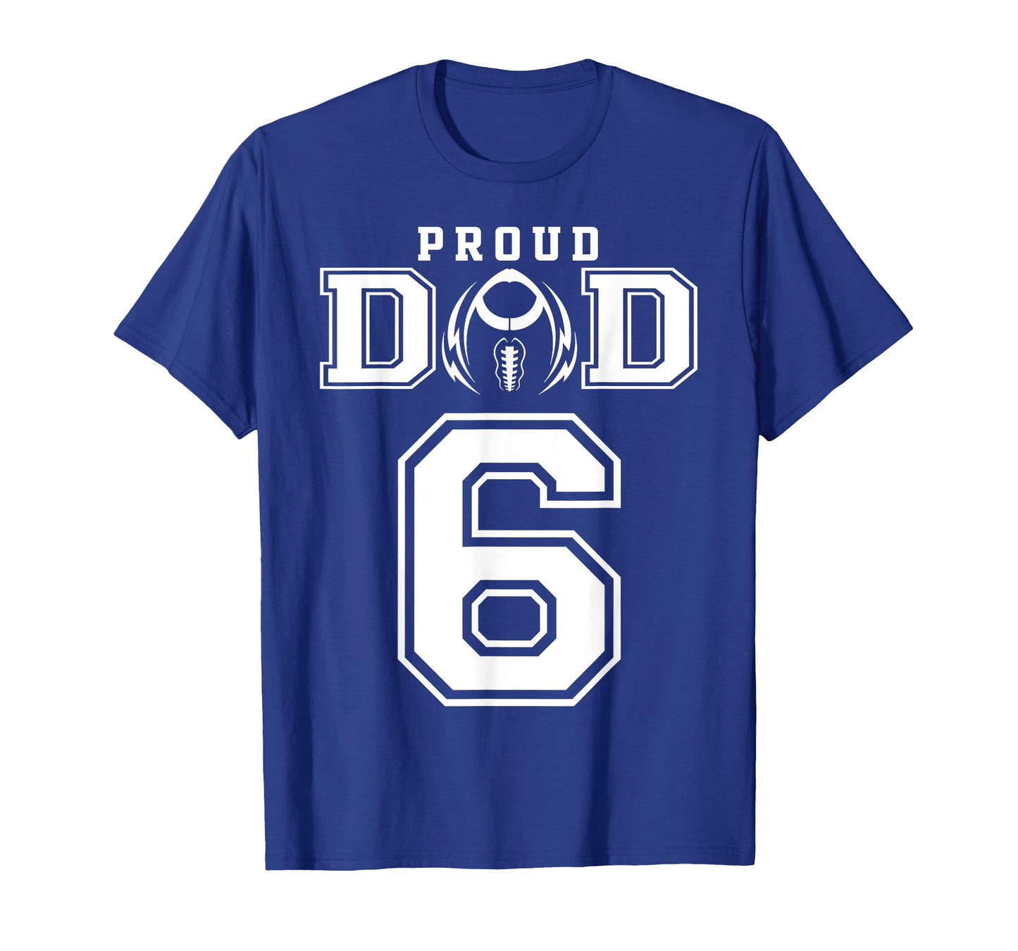 Custom Proud Football Dad Number 6 Personalized For Men T-Shirt