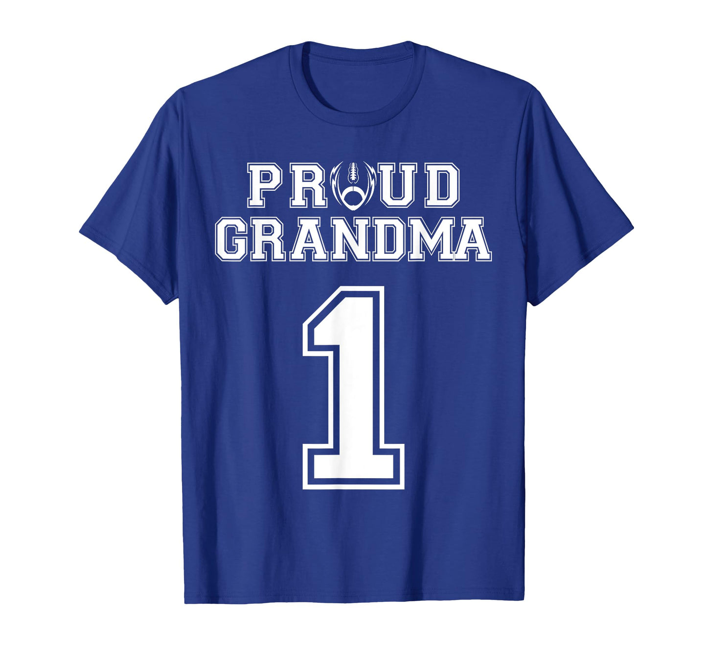 Custom Proud Football Grandma Number 1 Personalized Women T-Shirt