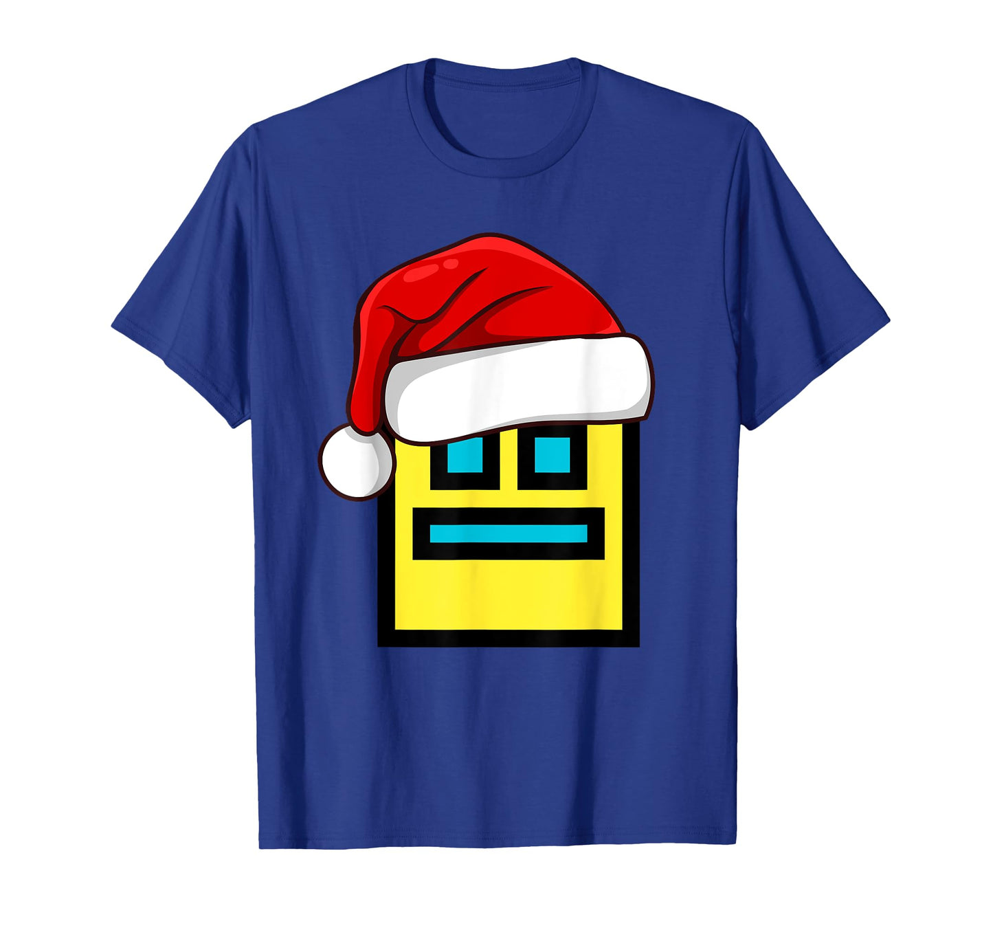 Dash Geometry Repeat Christmas Santa Hat Game Video Gamer T-Shirt