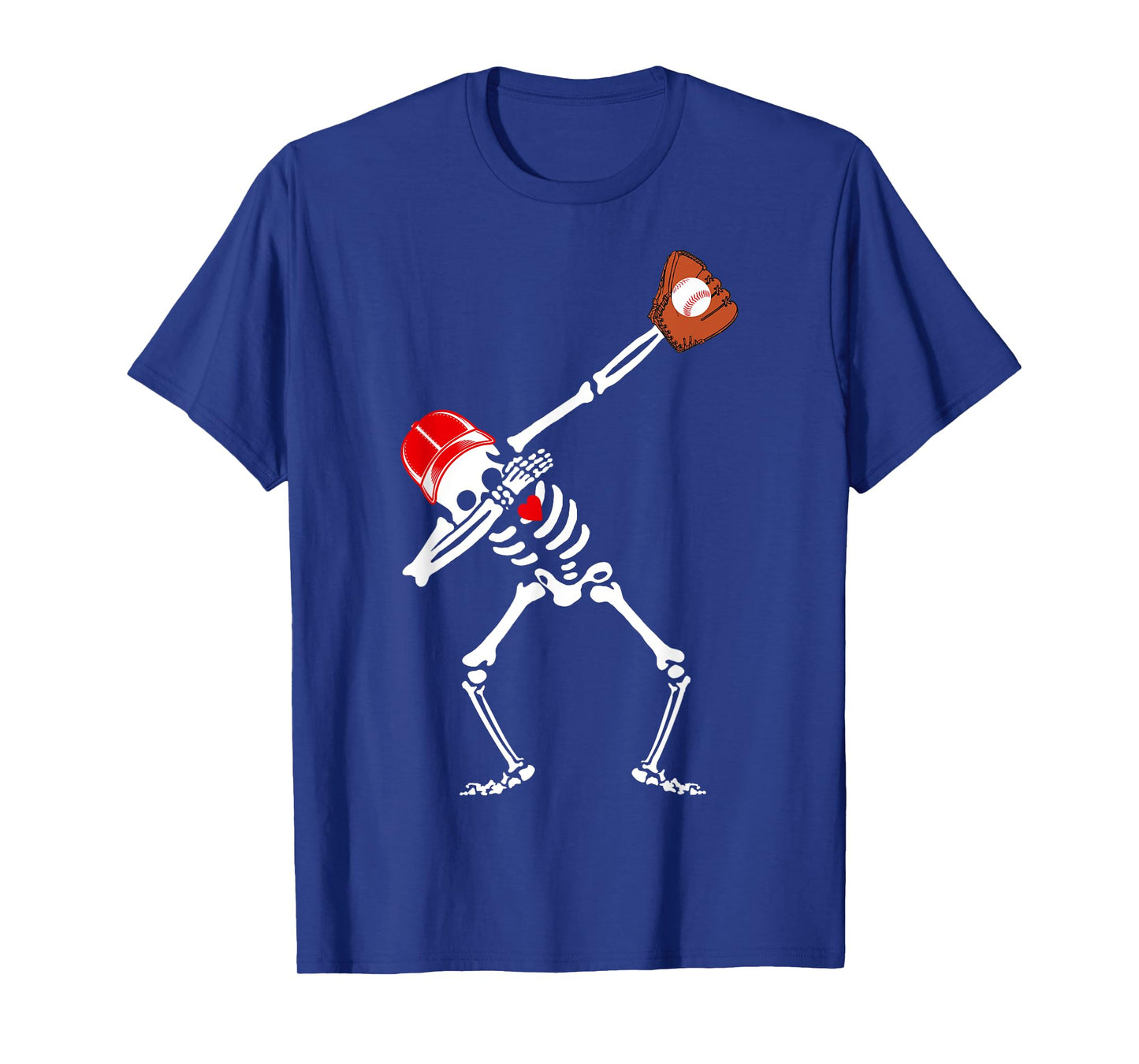Dabbing Skeleton Baseball Halloween Boys Kids Men Funny T-Shirt