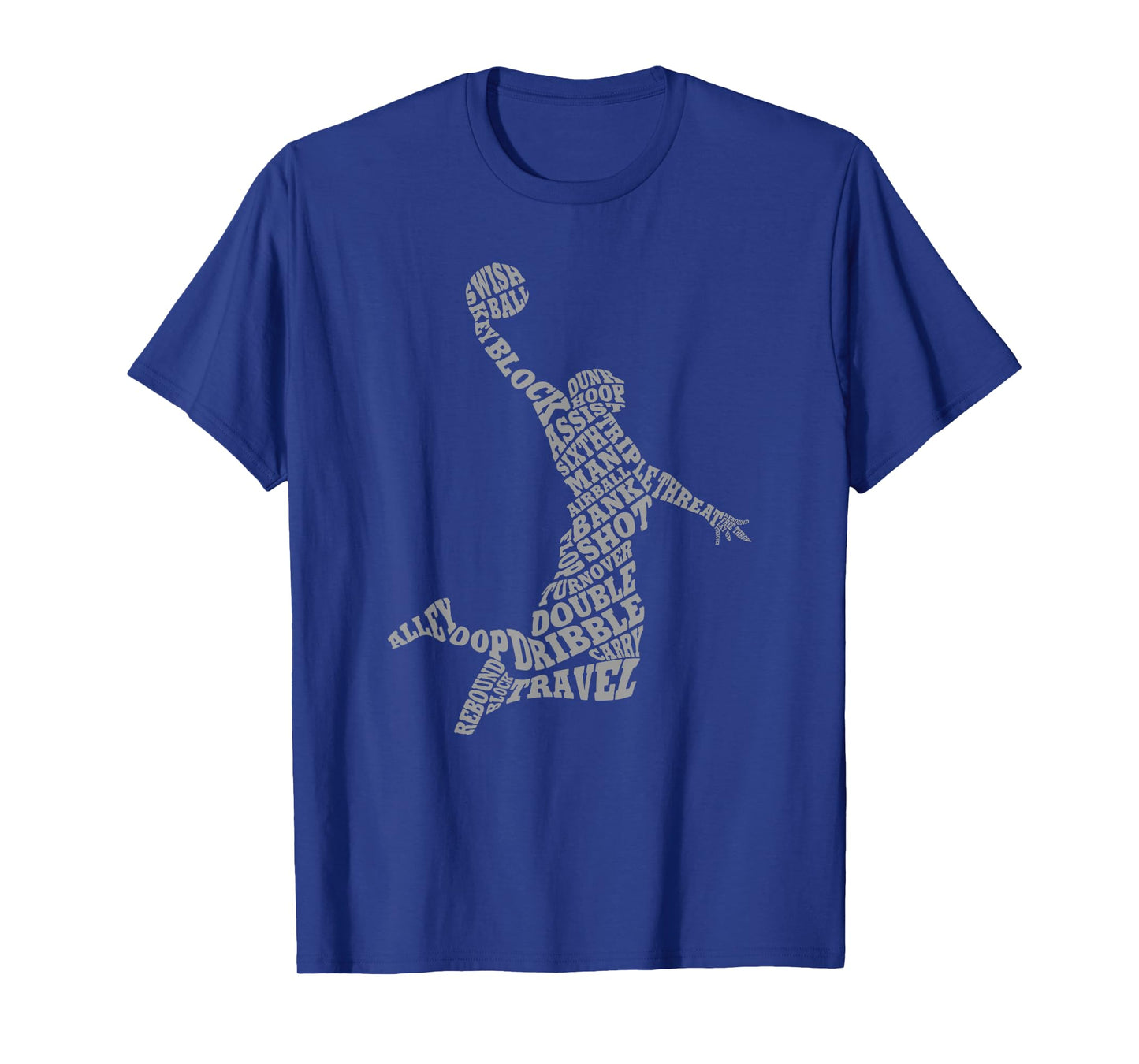 Threadrock Basketball Player Typography Word Art T-Shirt