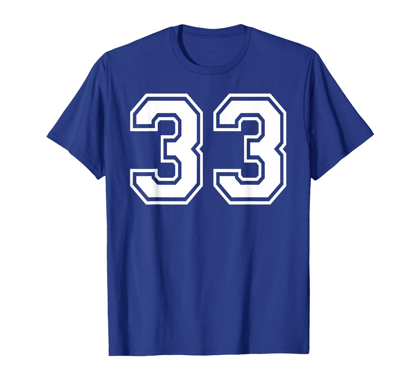 33 Number Thirty-Three Team Sports Graphic Matching Varsity T-Shirt