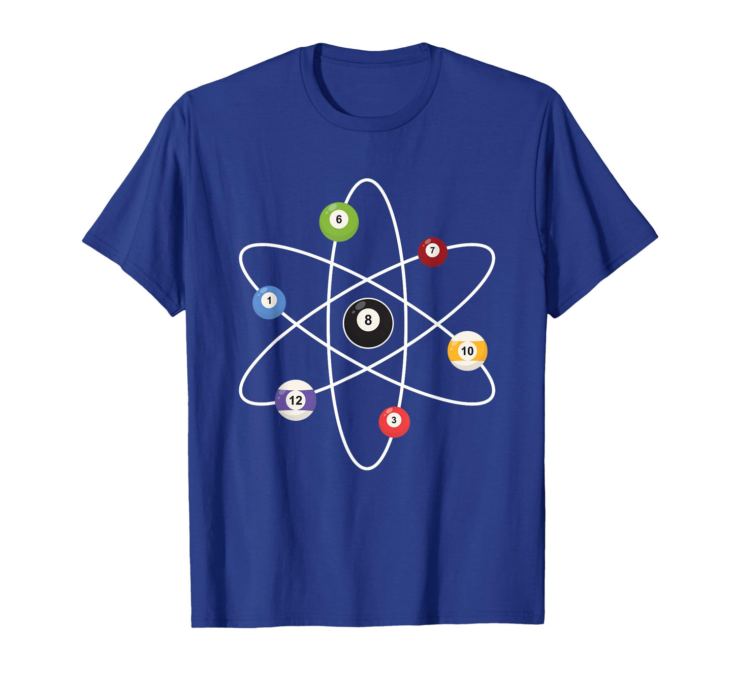 Cue Ball Atoms - Billiard Lover Pool Player Game Sports T-Shirt
