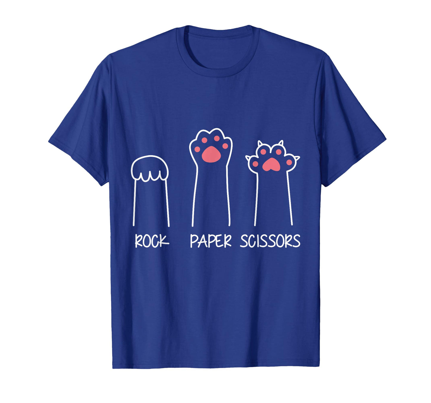 Rock Paper Scissors Hand Game Meme Animal Paw Cat T-Shirt for Men Women Girls Kids