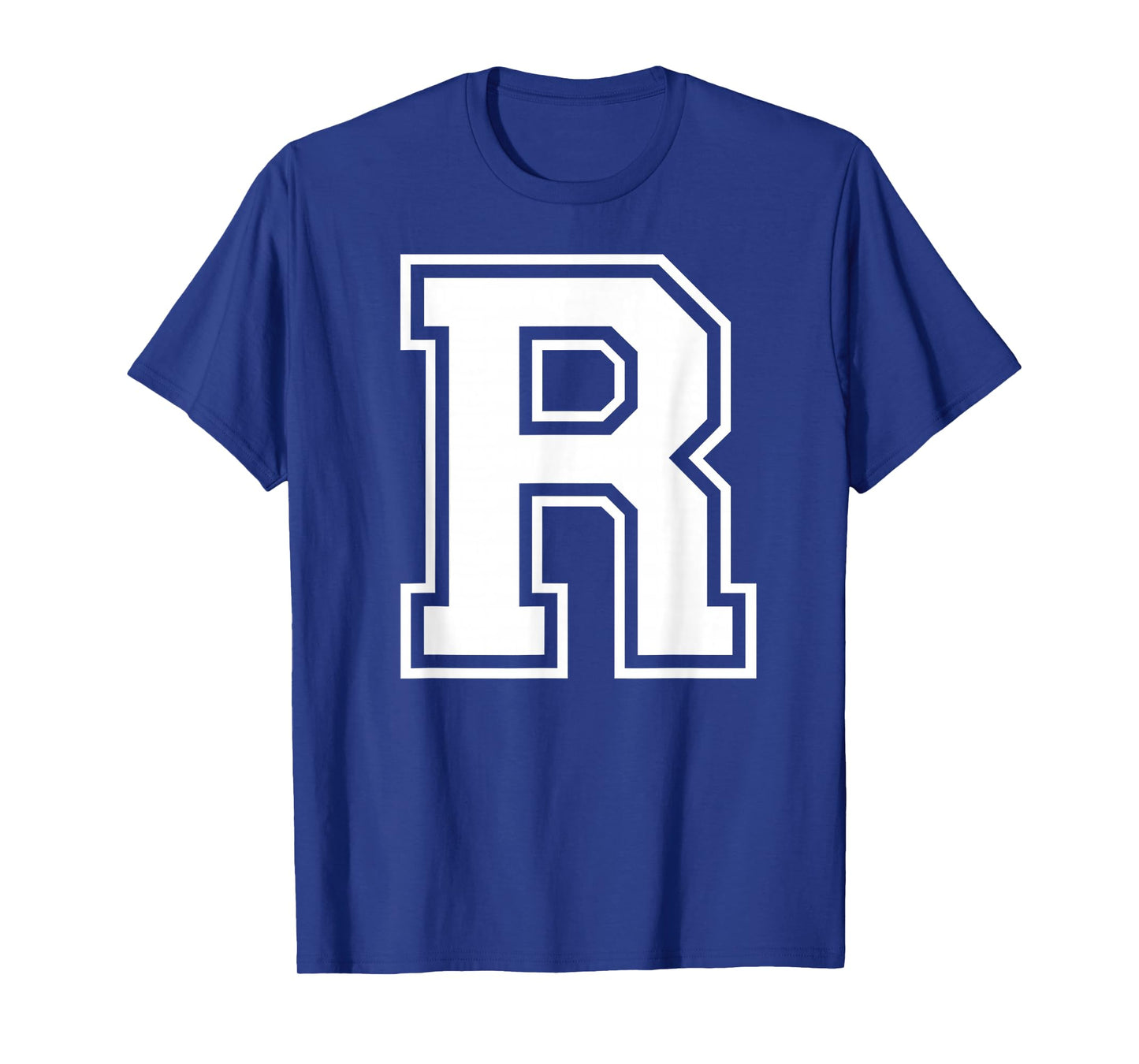 Letter R Capital Alphabet College Varsity Monogram Club T-Shirt